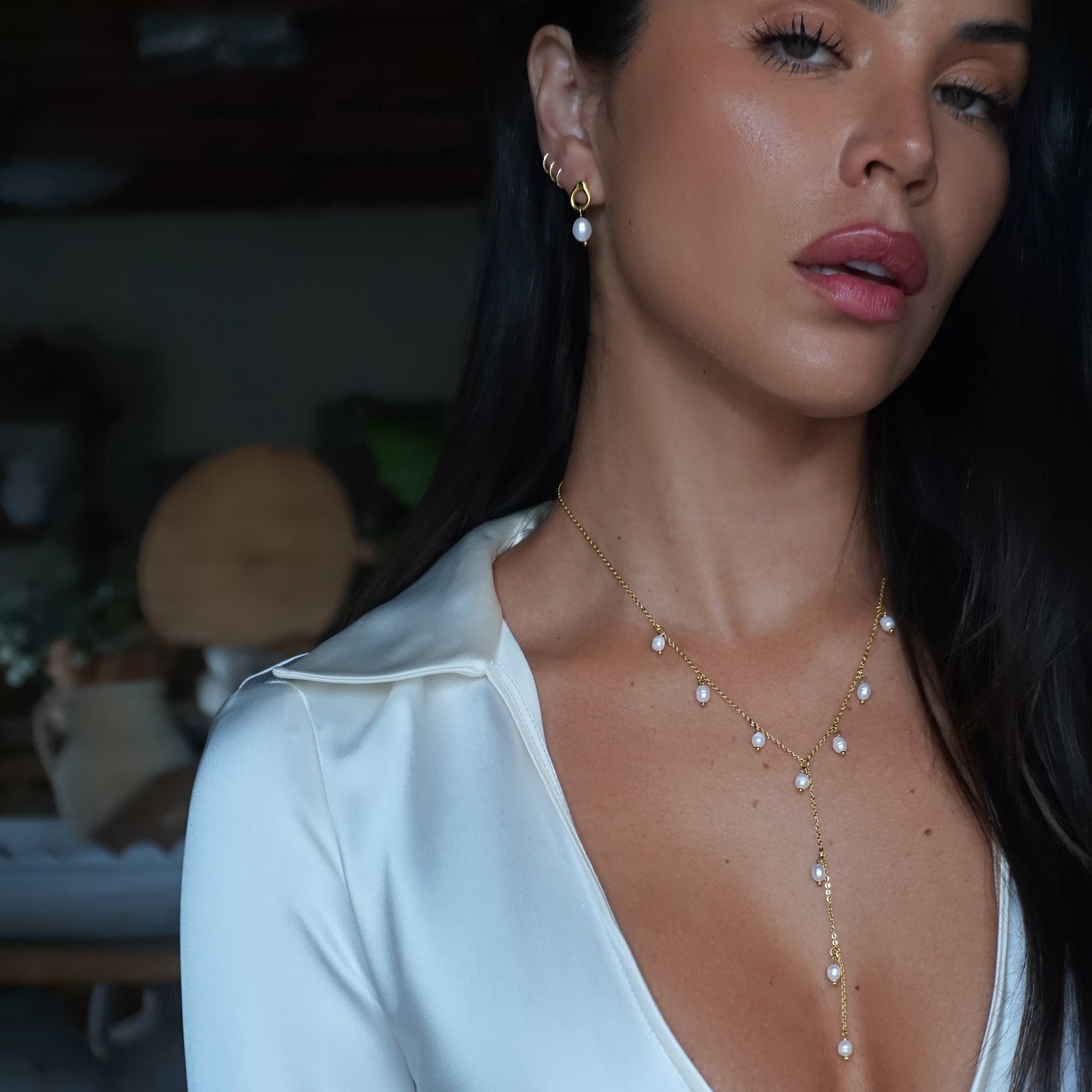 Perline Lariat Necklace