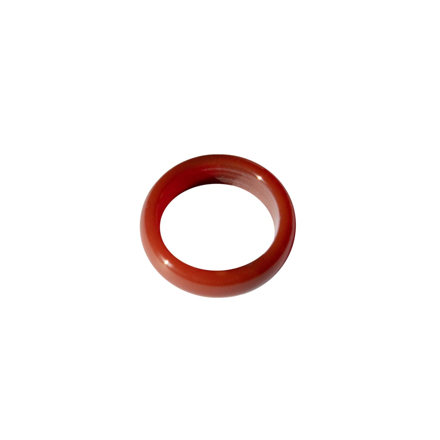Persimmon Dark Orange Jade Stone Ring