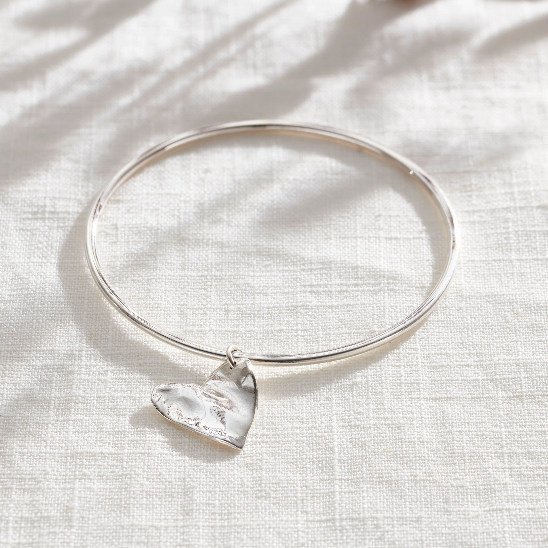 Fortune Heart Charm Bangle