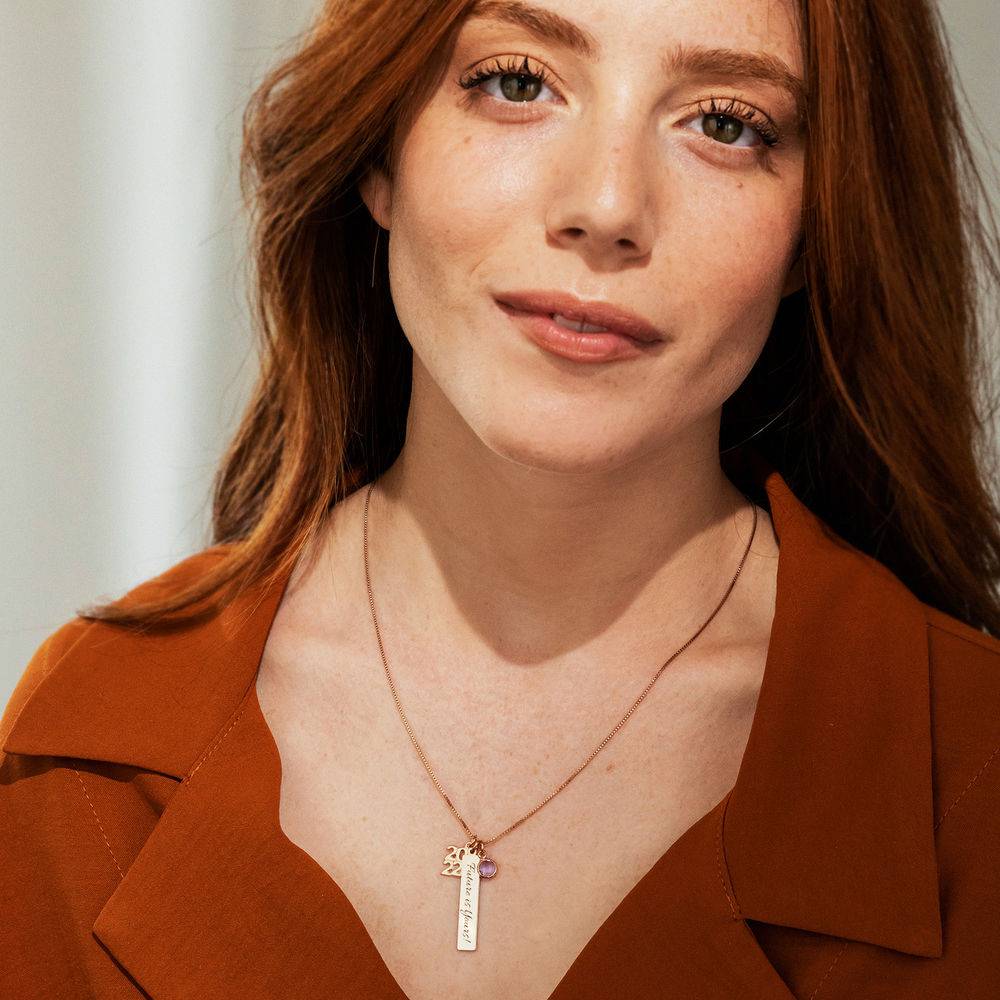 Personalized Charms Graduation Necklace in Rose Gold Plating - Graduation Gift for Her
