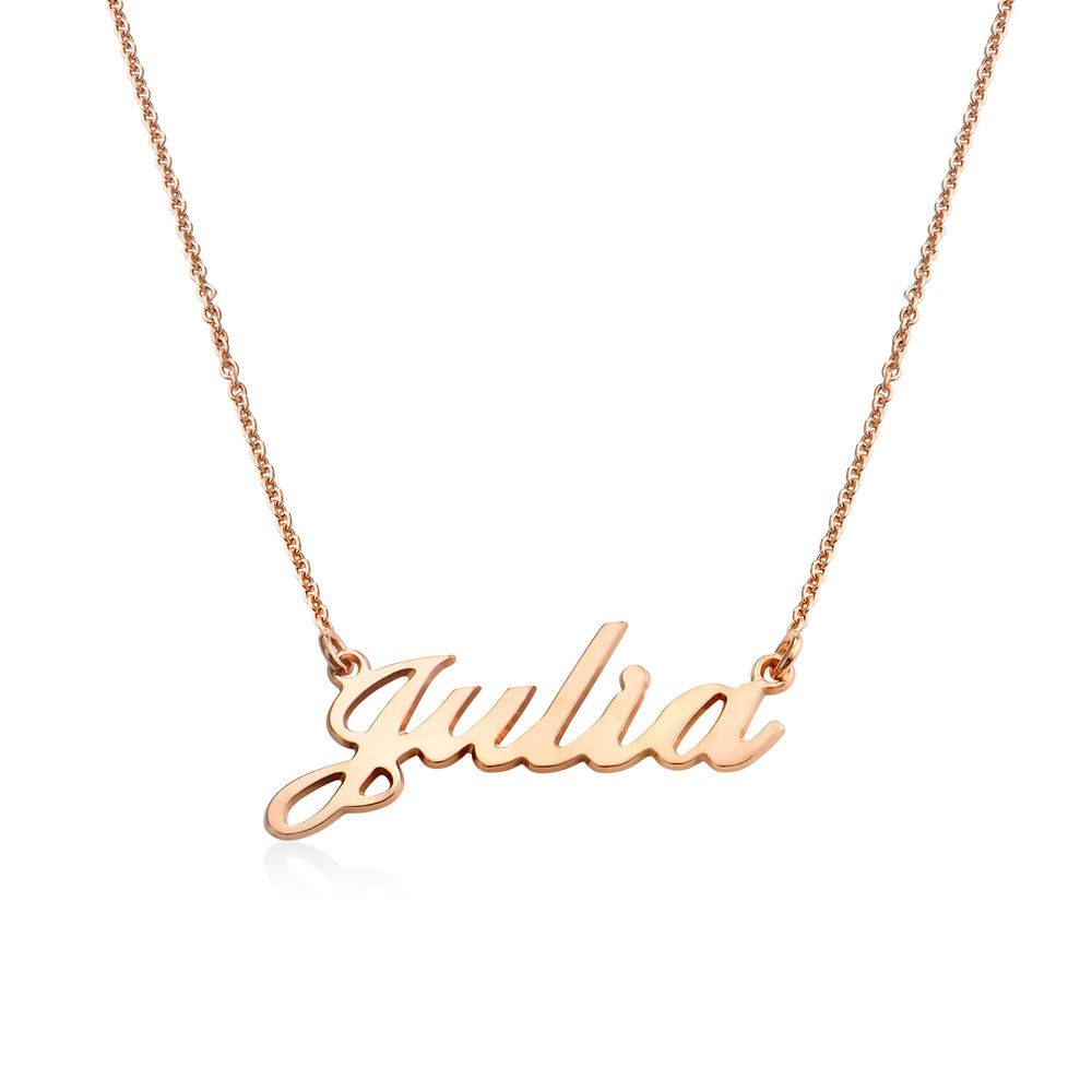 Personalized Classic Name Necklace in 18k Rose Gold Plated Sterling Silver - Best Birthday Gifts for Her