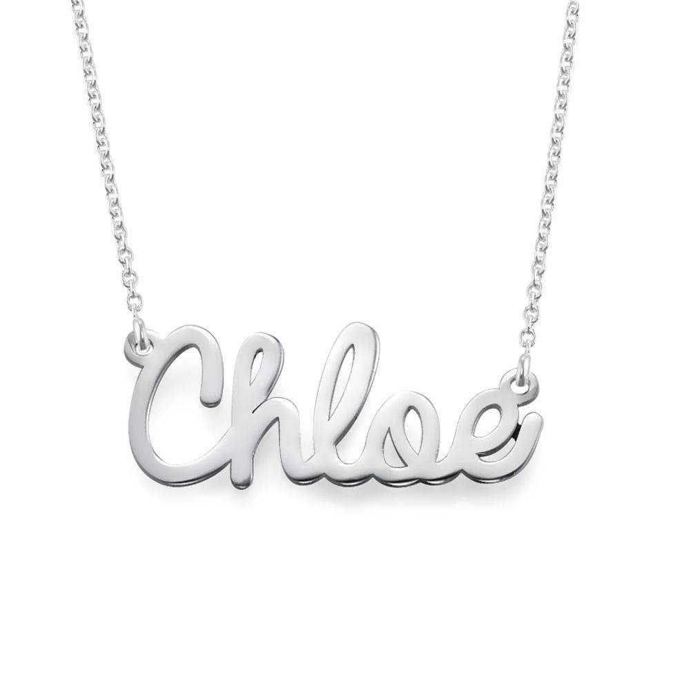 Personalized Cursive Name Necklace in Silver