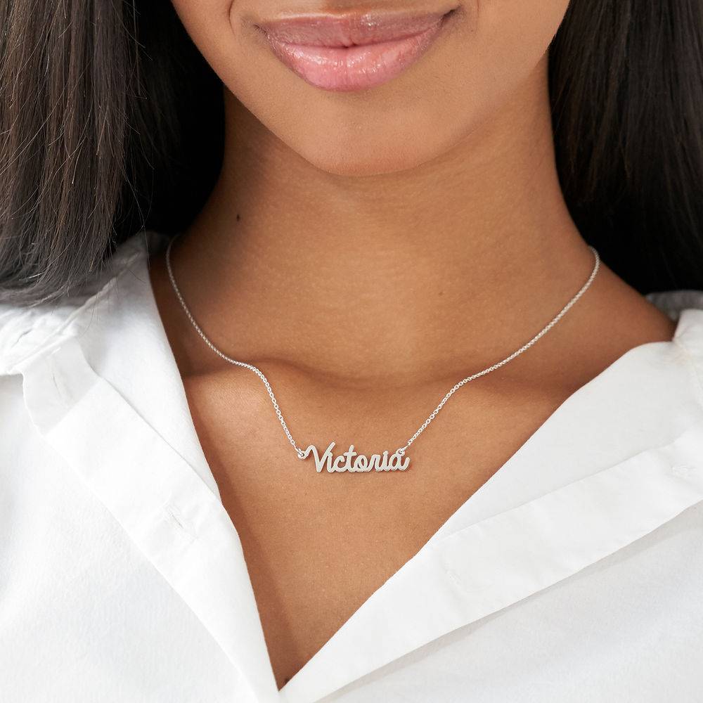 Personalized Cursive Name Necklace in Silver