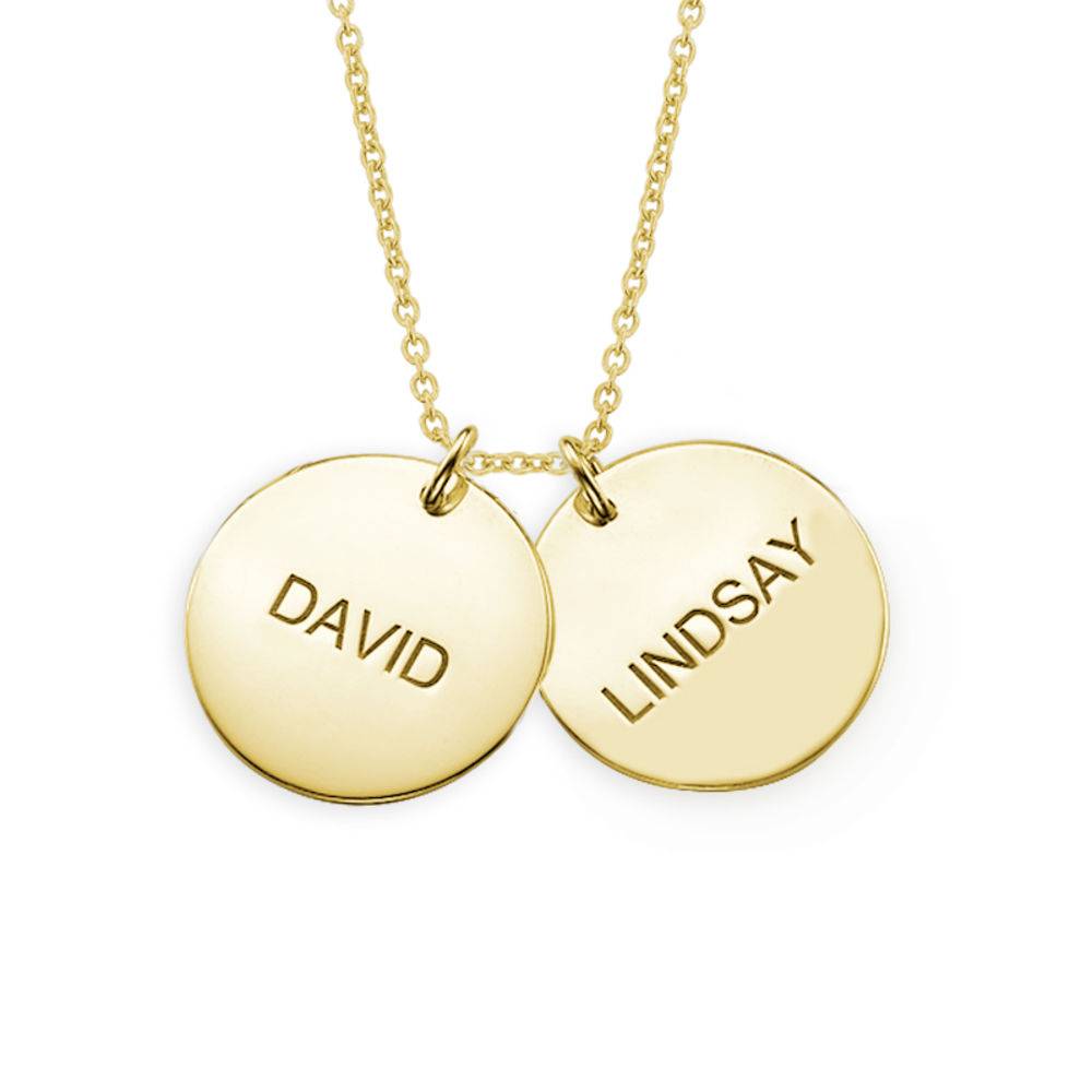 Anniversary Gifts for Her - Gold Plated Disc Necklace