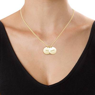 Anniversary Gifts for Her - Gold Plated Disc Necklace