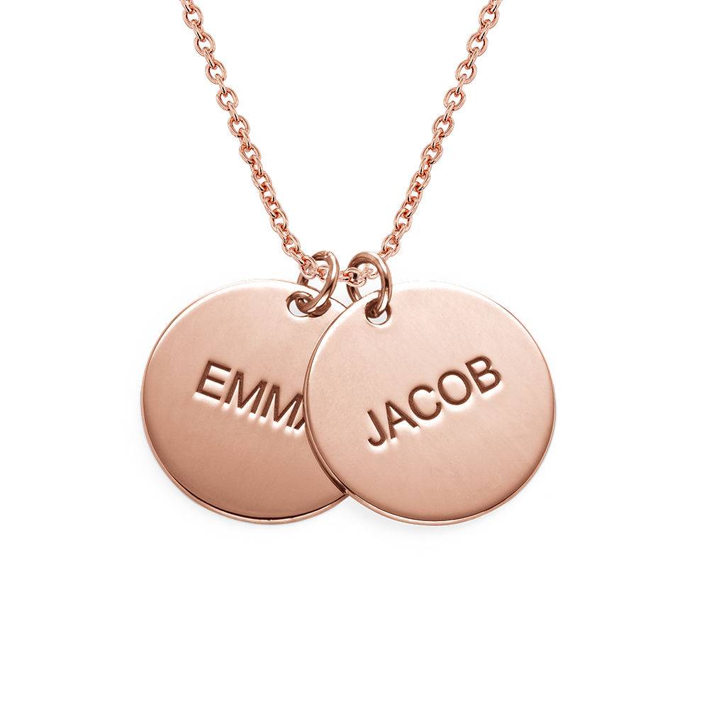 Personalized Jewelry - Rose Gold Plated Disc Necklace