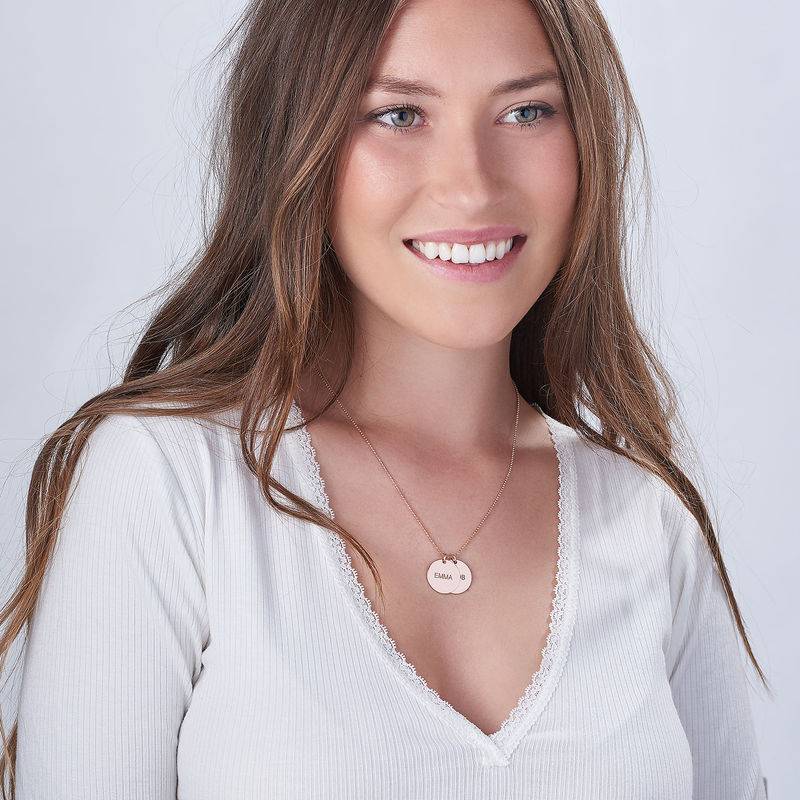 Personalized Jewelry - Rose Gold Plated Disc Necklace