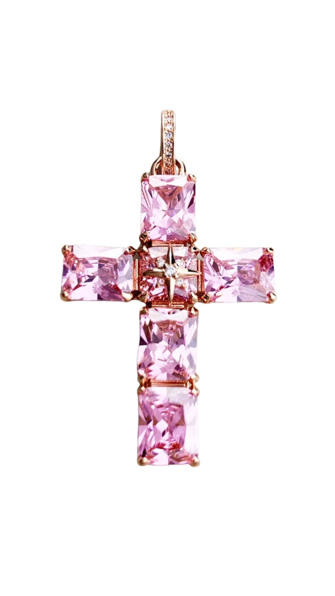 Petch's Pink Cross Necklace