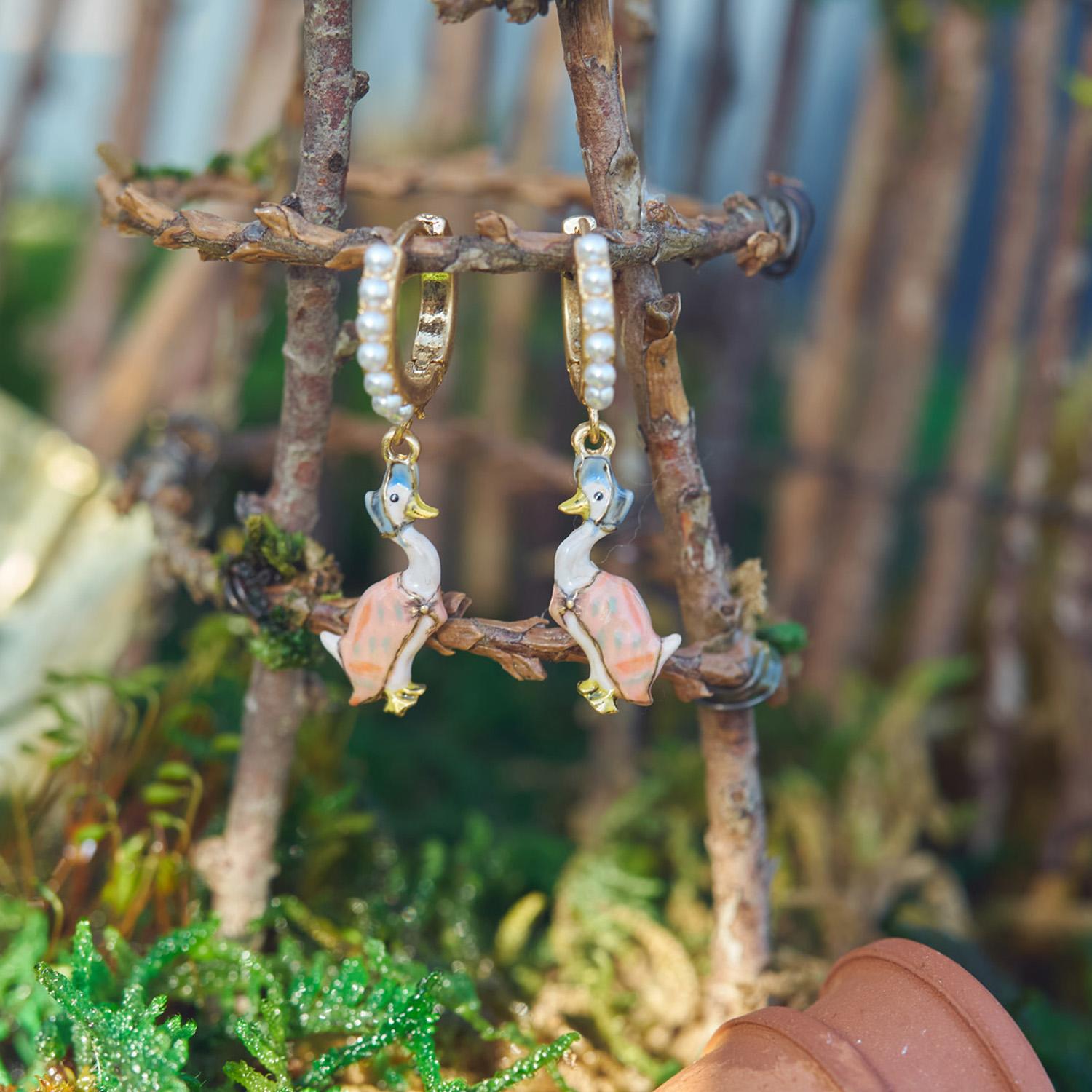 Fable England X Peter Rabbit Jemima Brooch & Earrings Set