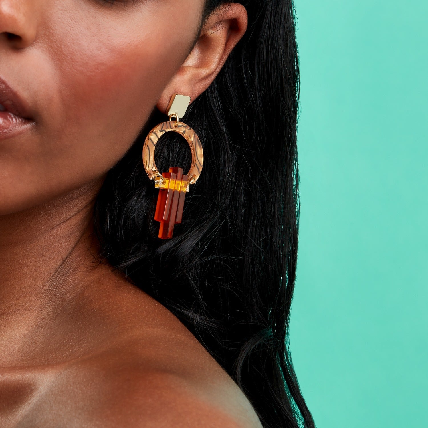 Petite Art Deco Chandeliers - Tiger Shell