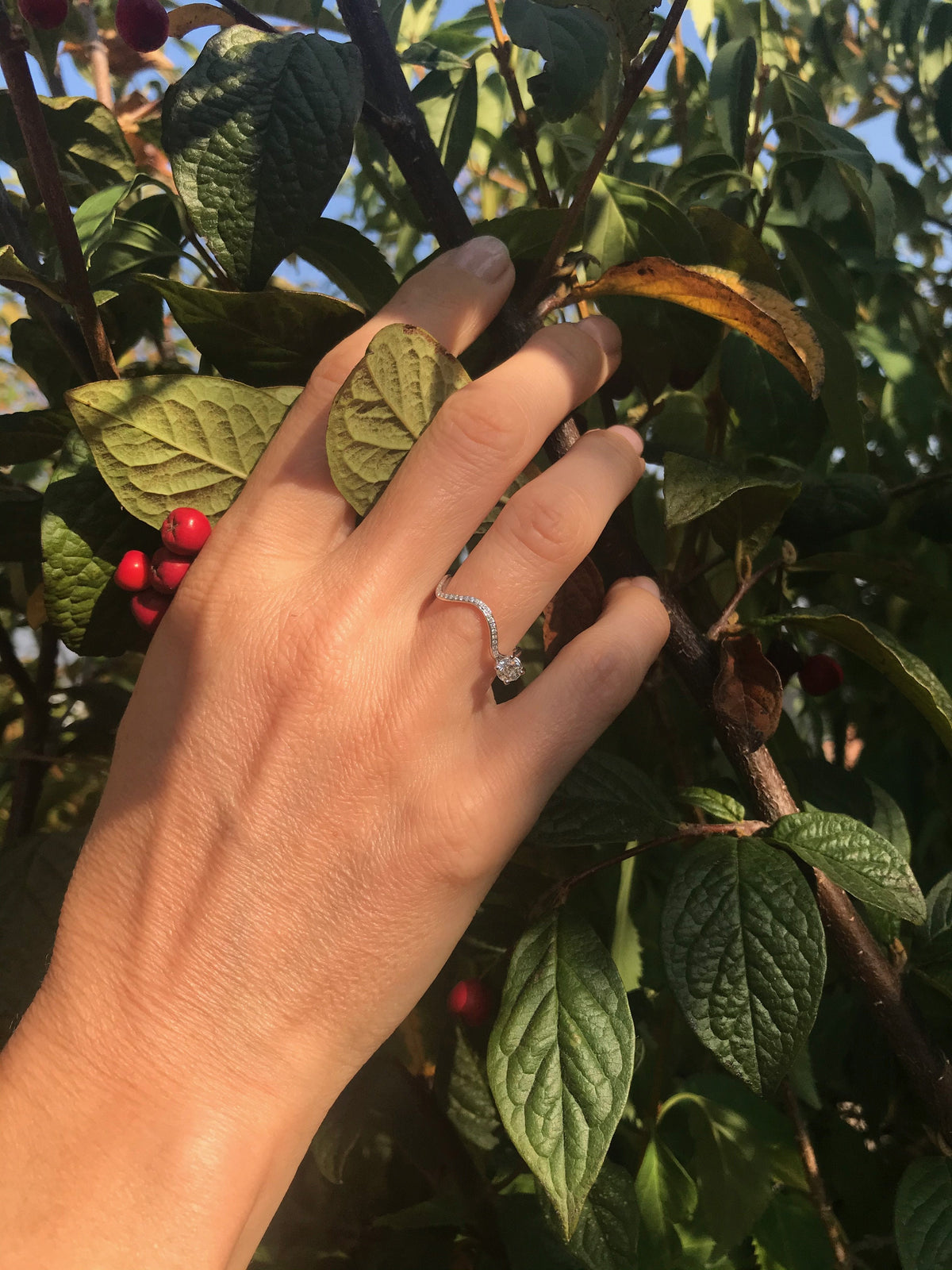 PETITE COMETE PAVÉ ROUND DIAMOND RING