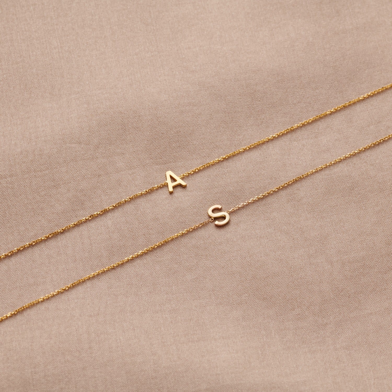 9Ct Solid Gold Fine Initial Bracelet