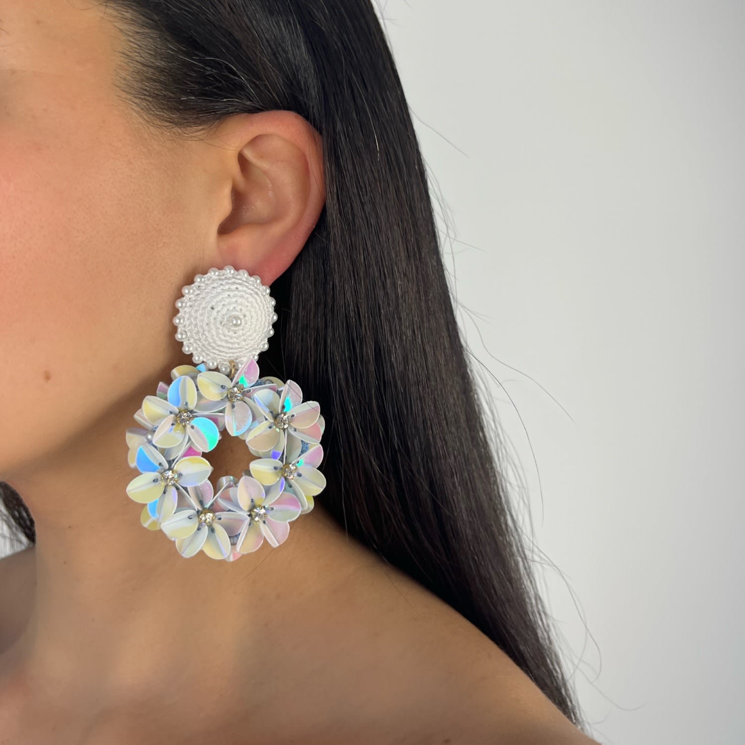 Petite Yasmine Hoops Blue