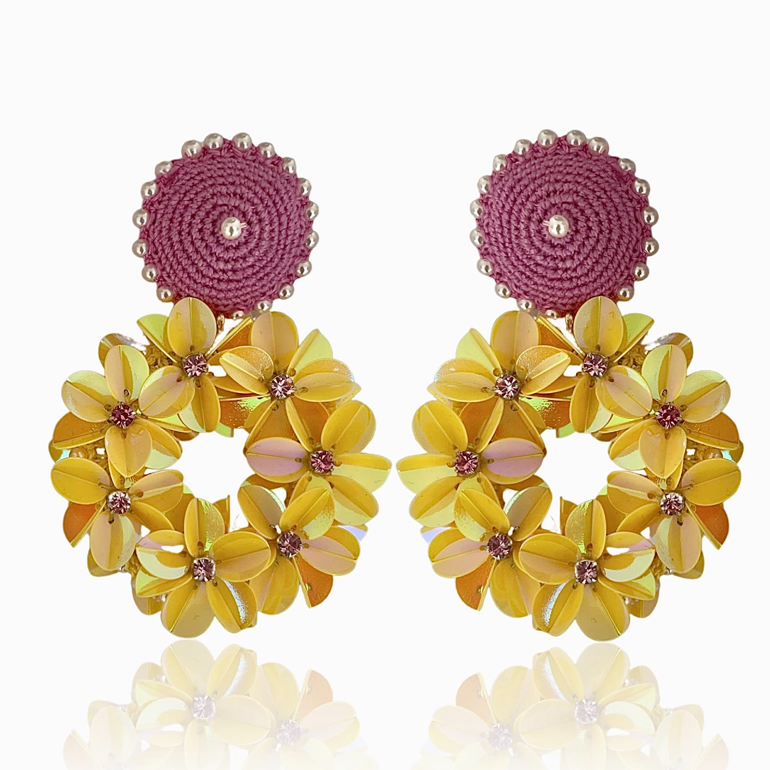 Petite Yasmine Hoops Yellow