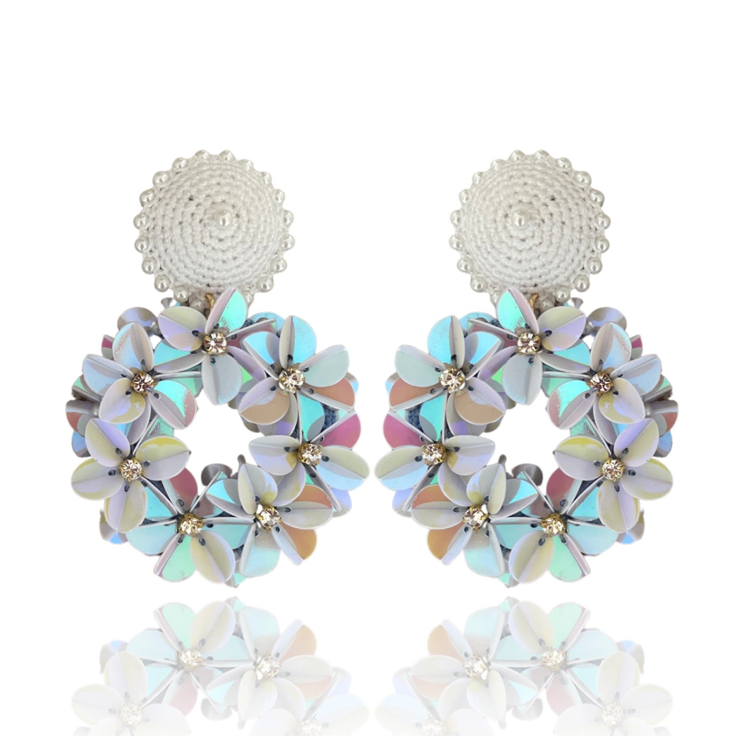 Petite Yasmine Hoops Blue