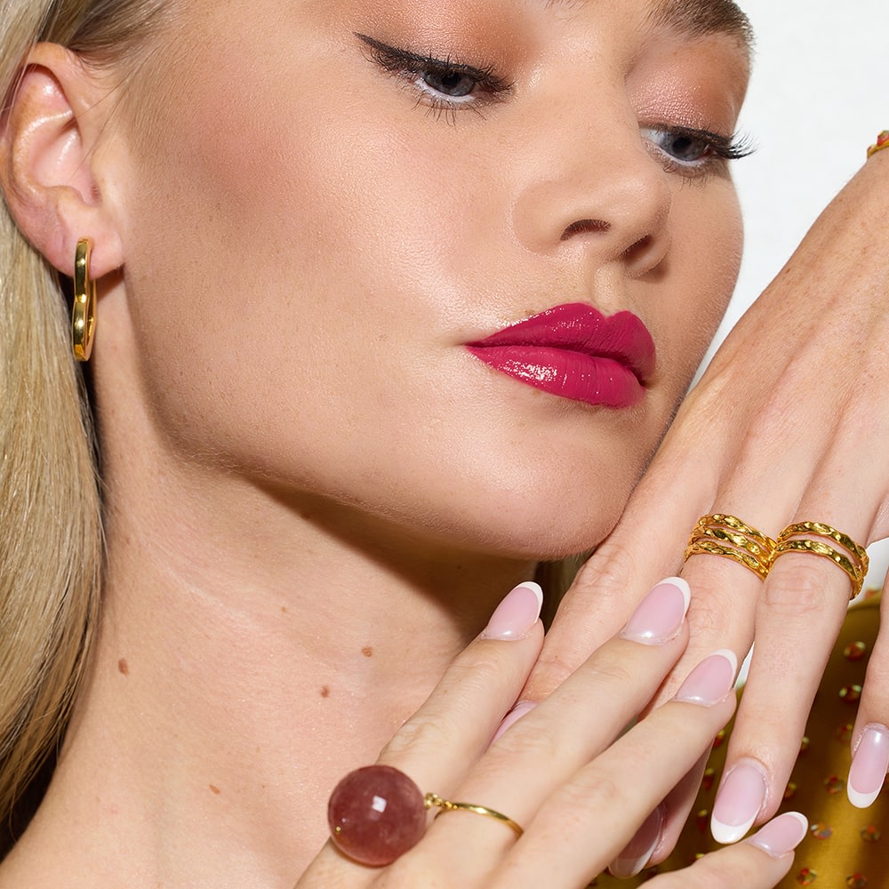 Petra Gold Stacking Ring - Size Adjustable