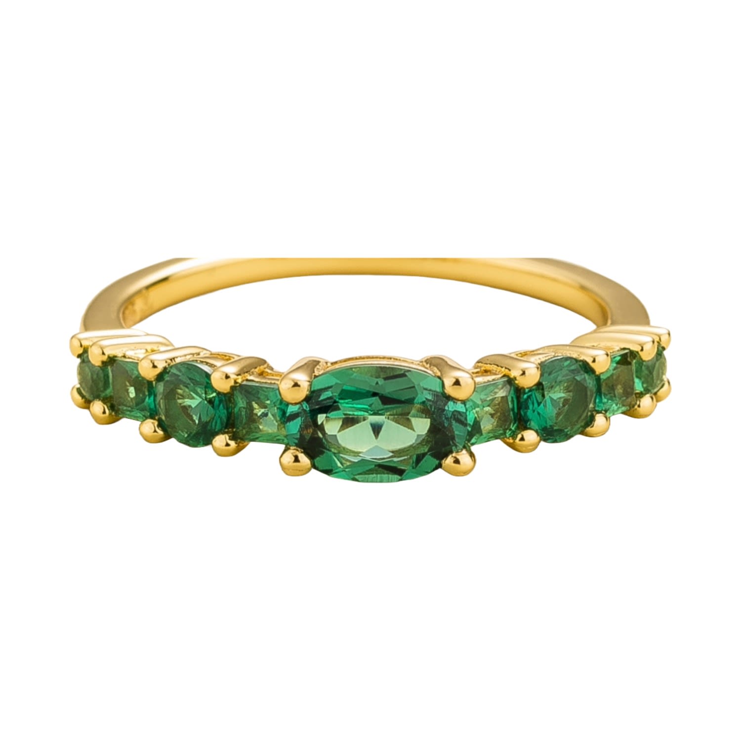 Petra Ring In Emerald Set In Gold