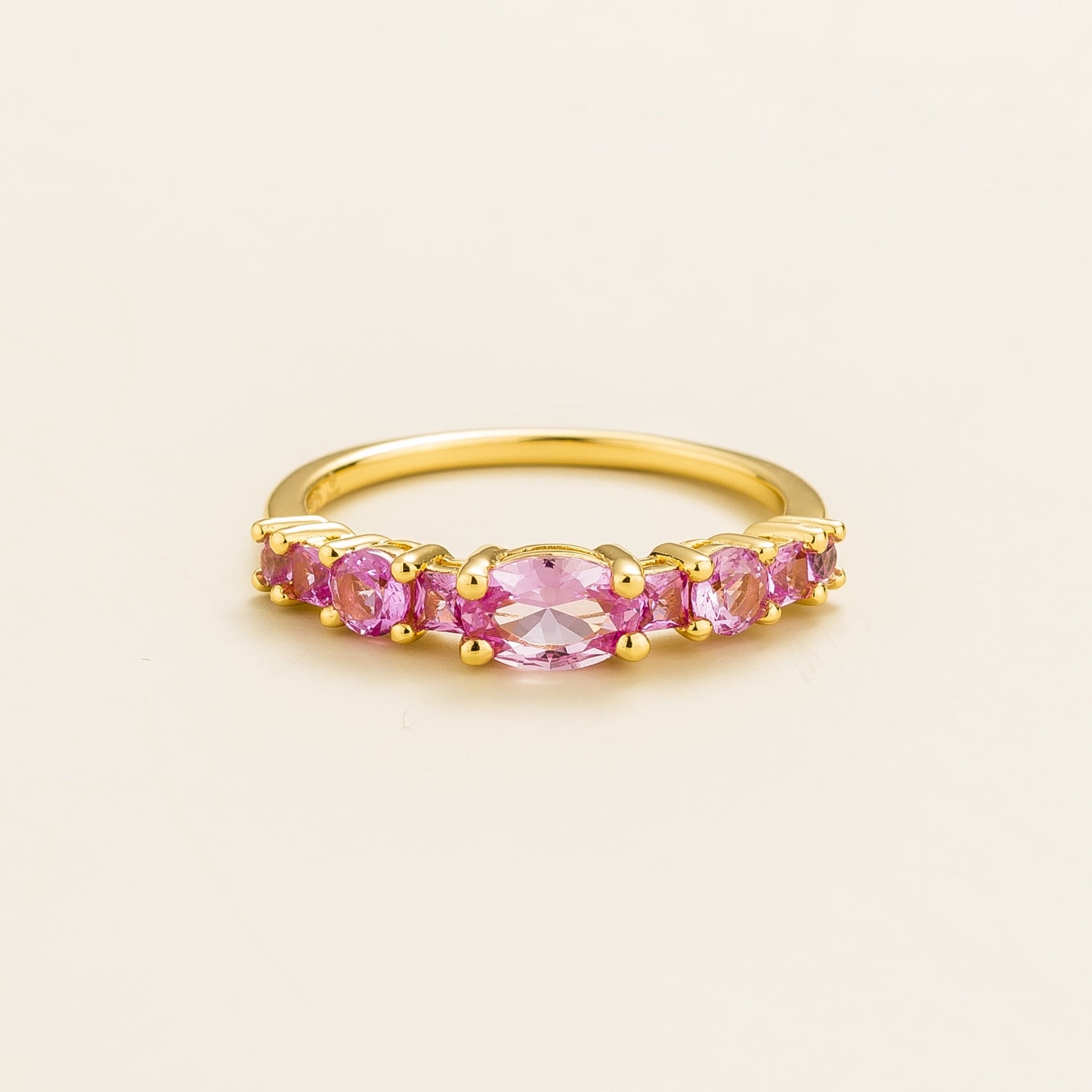 Petra Ring In Pink Sapphire Set In Gold