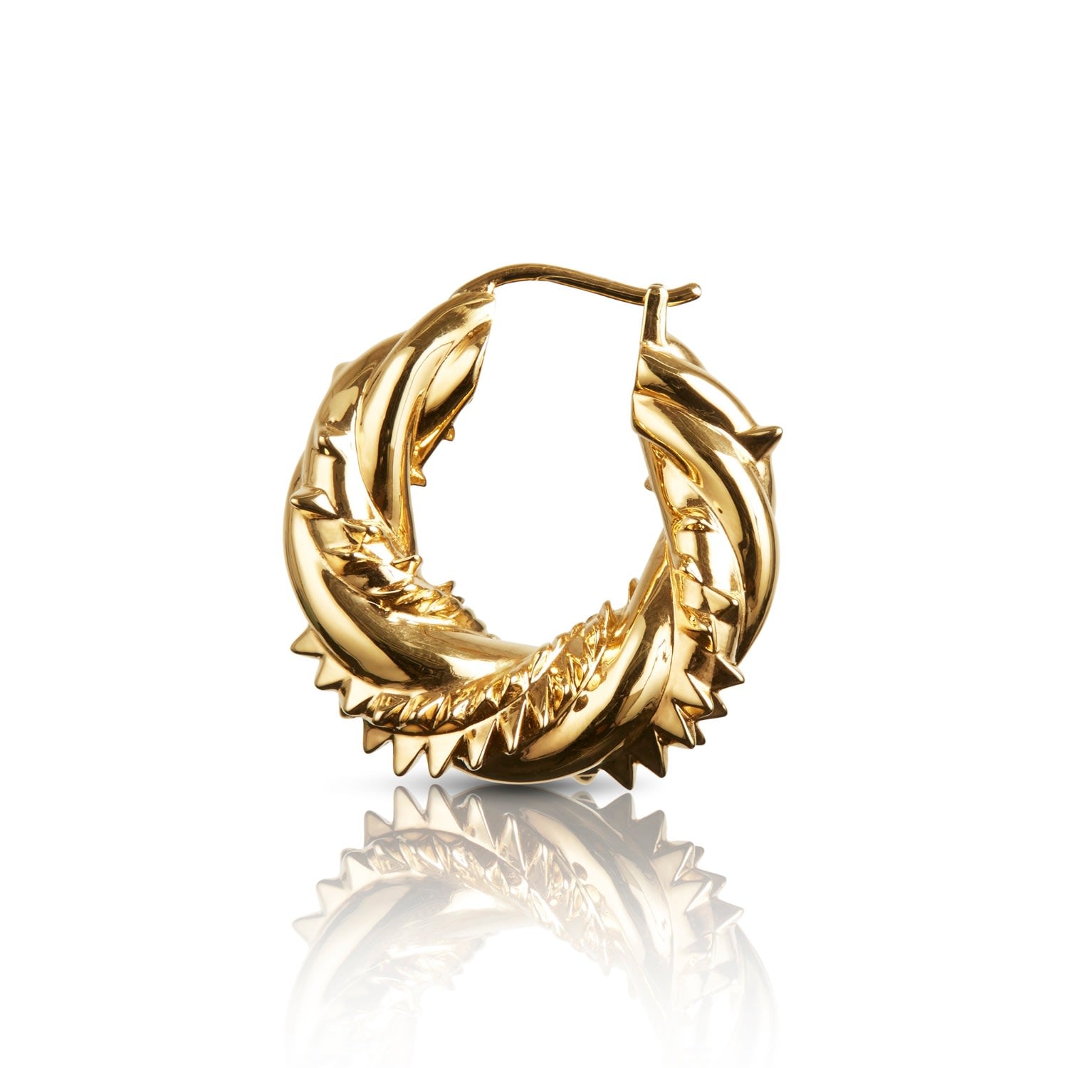 Entwined Serpent Hoops Gold