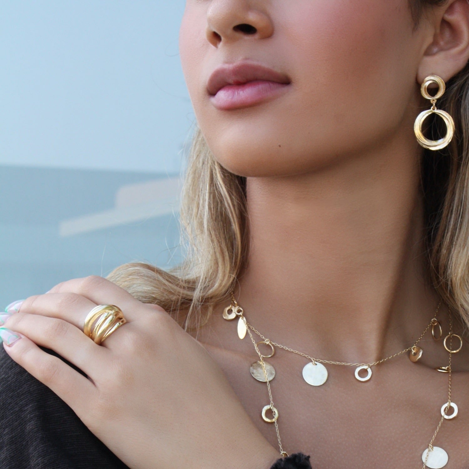 Rochelle Twisted Circle Earrings