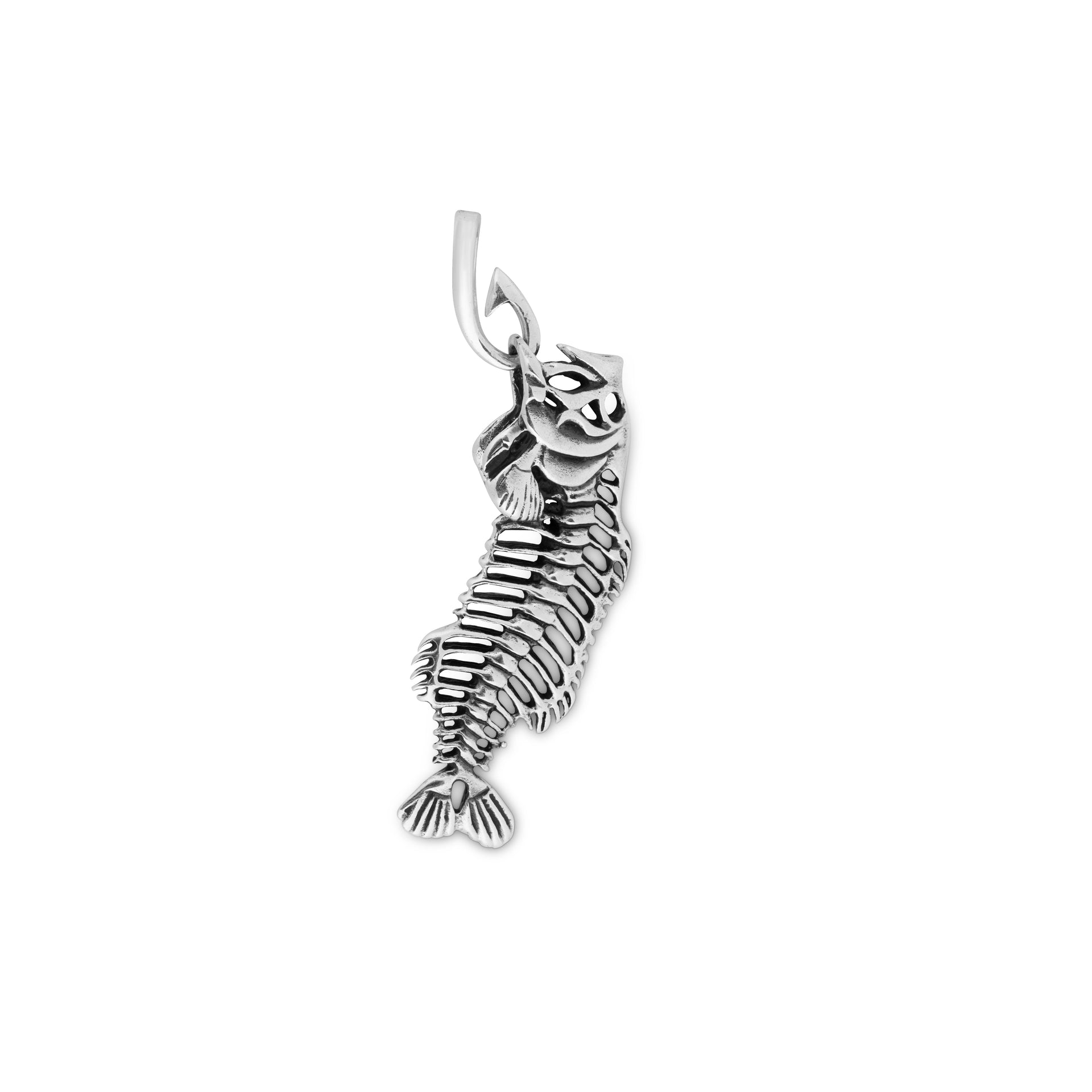 Catch Skeletal Fish Pendant