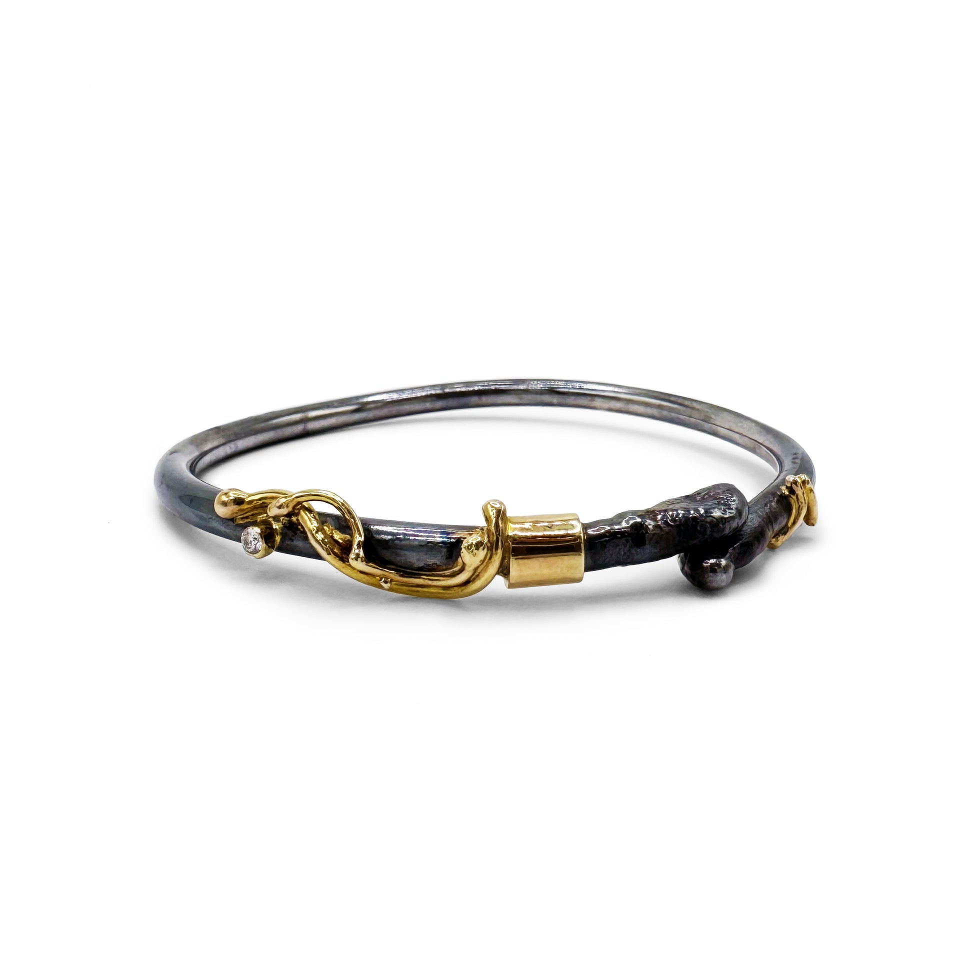 Pharaoh's Bangle - Yellow Gold, Natural Diamond