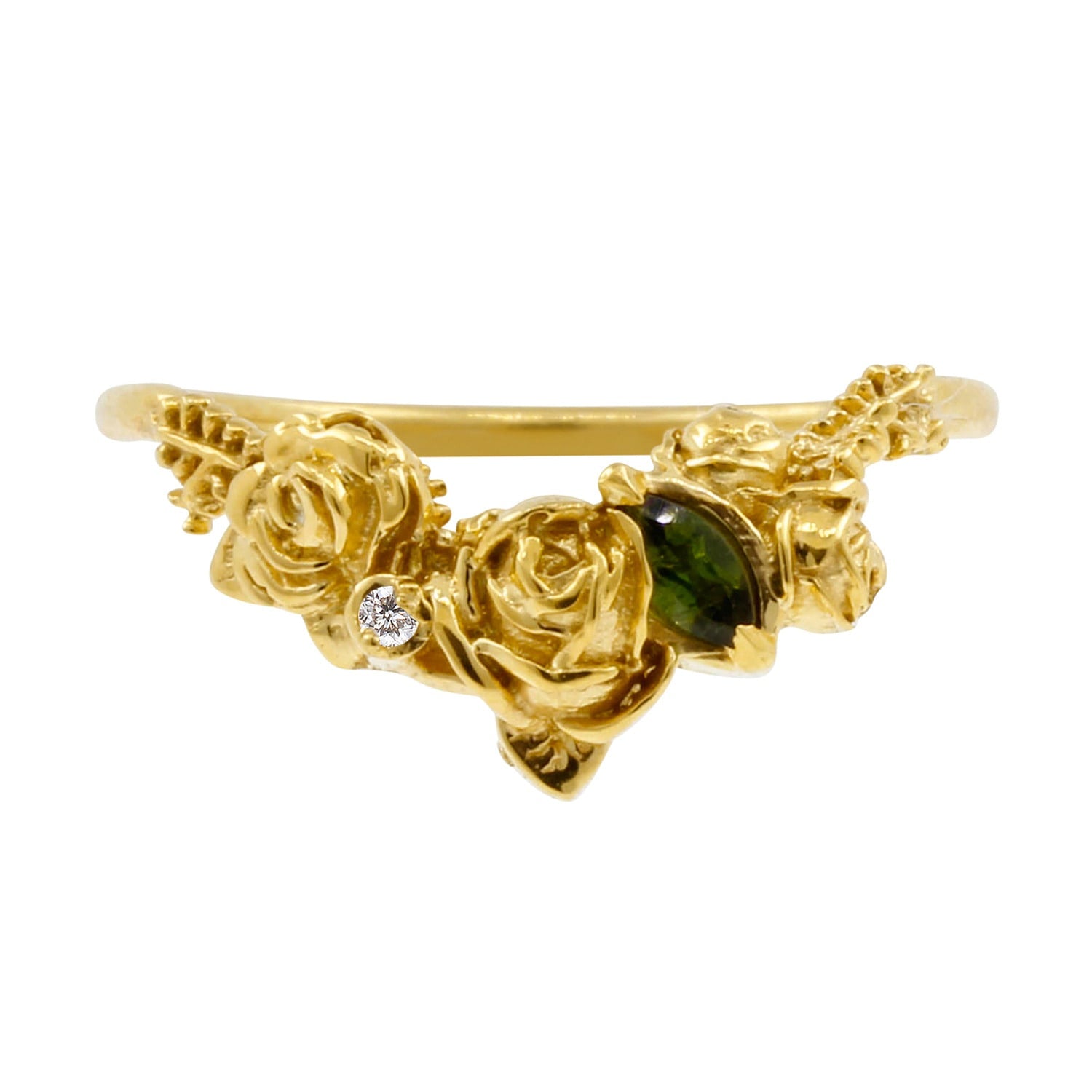 Rose Ring Diamond & Tourmaline – Gold