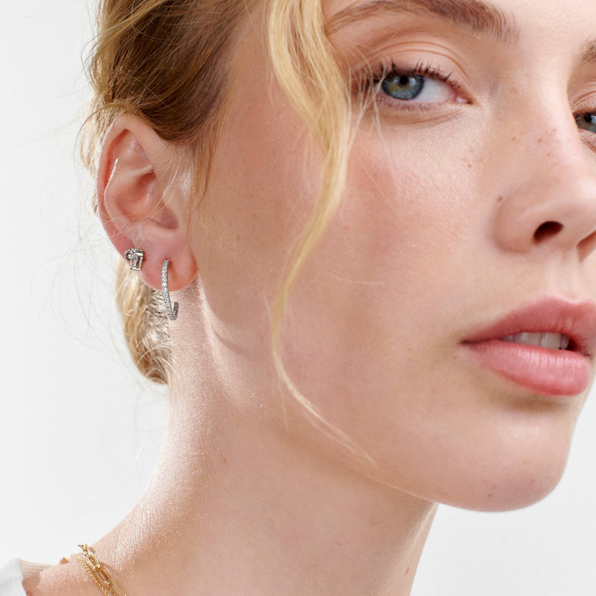 Phoebe Huggies in Sterling Silver