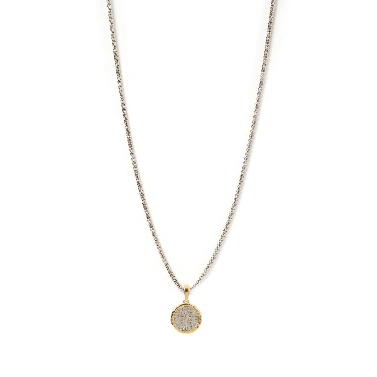 Piccolo Mens Charm Necklace Silver