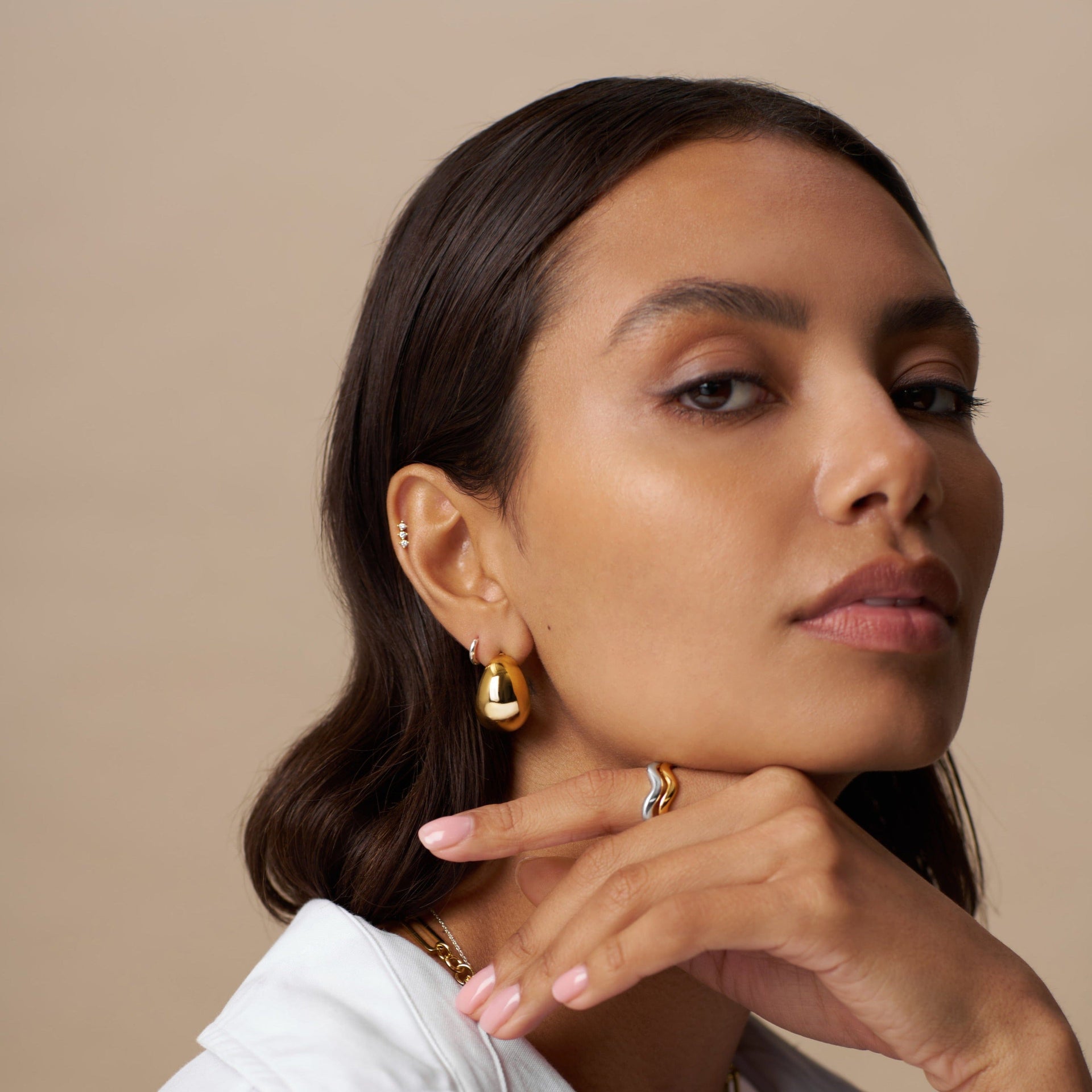 Polished Wave Ring - Gold