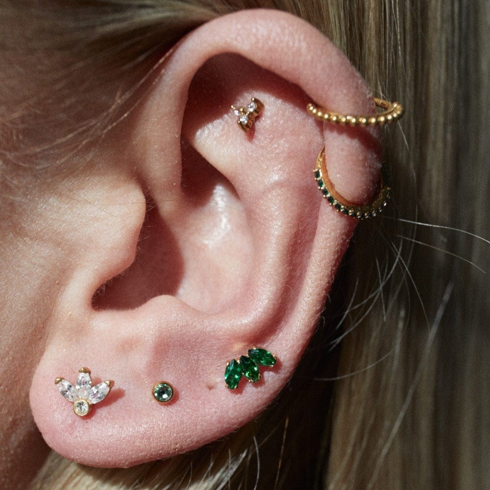 Emerald Labret Made With Swarovski® Crystal