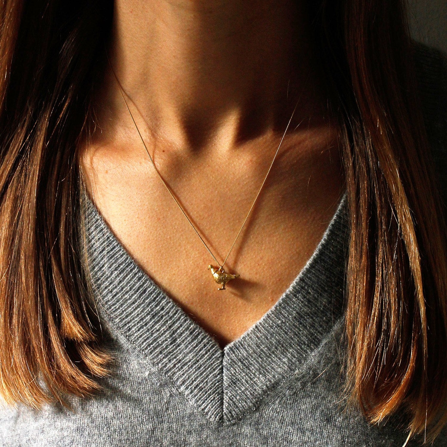 Pigeon Necklace – Gold