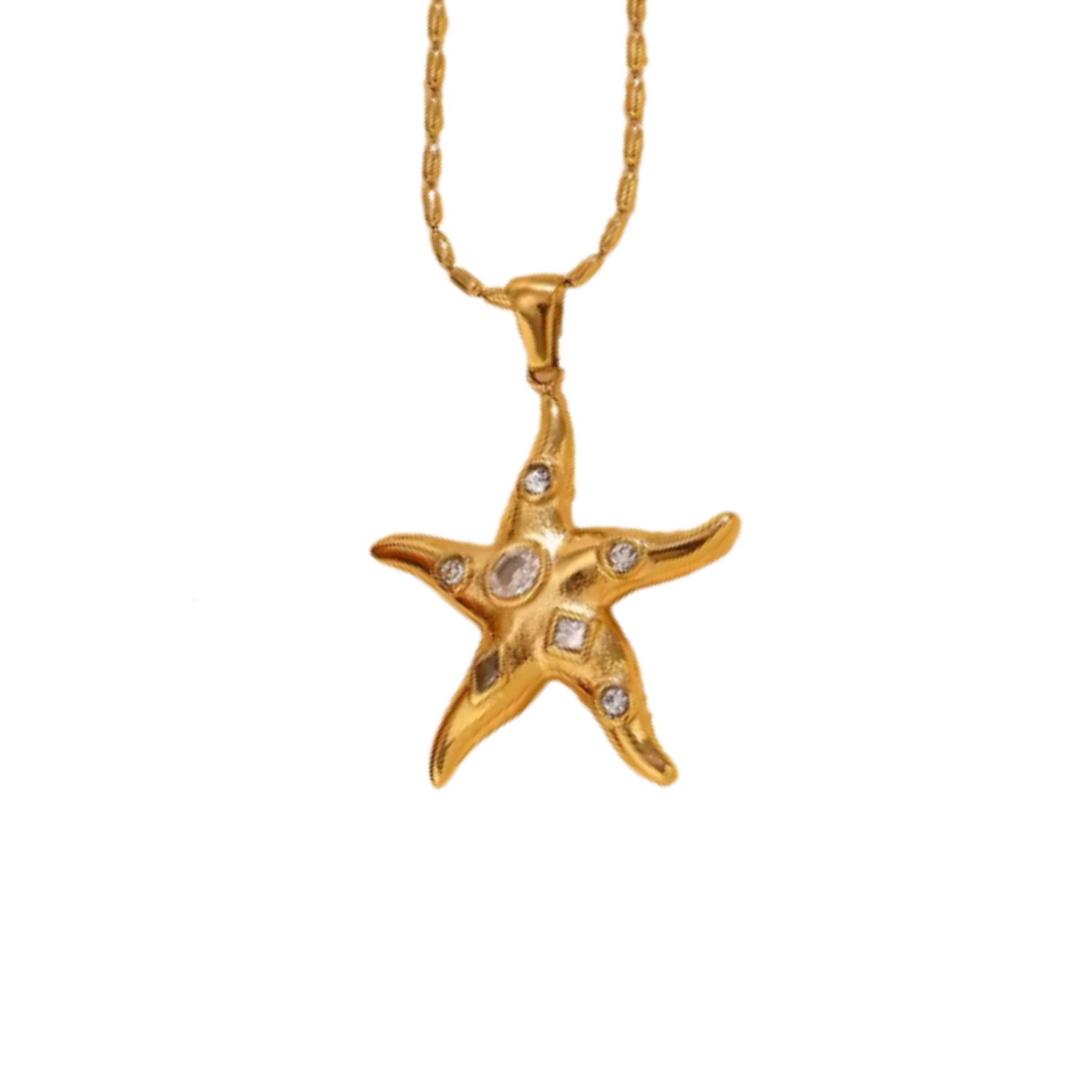 Pim's Starfish Necklace In White