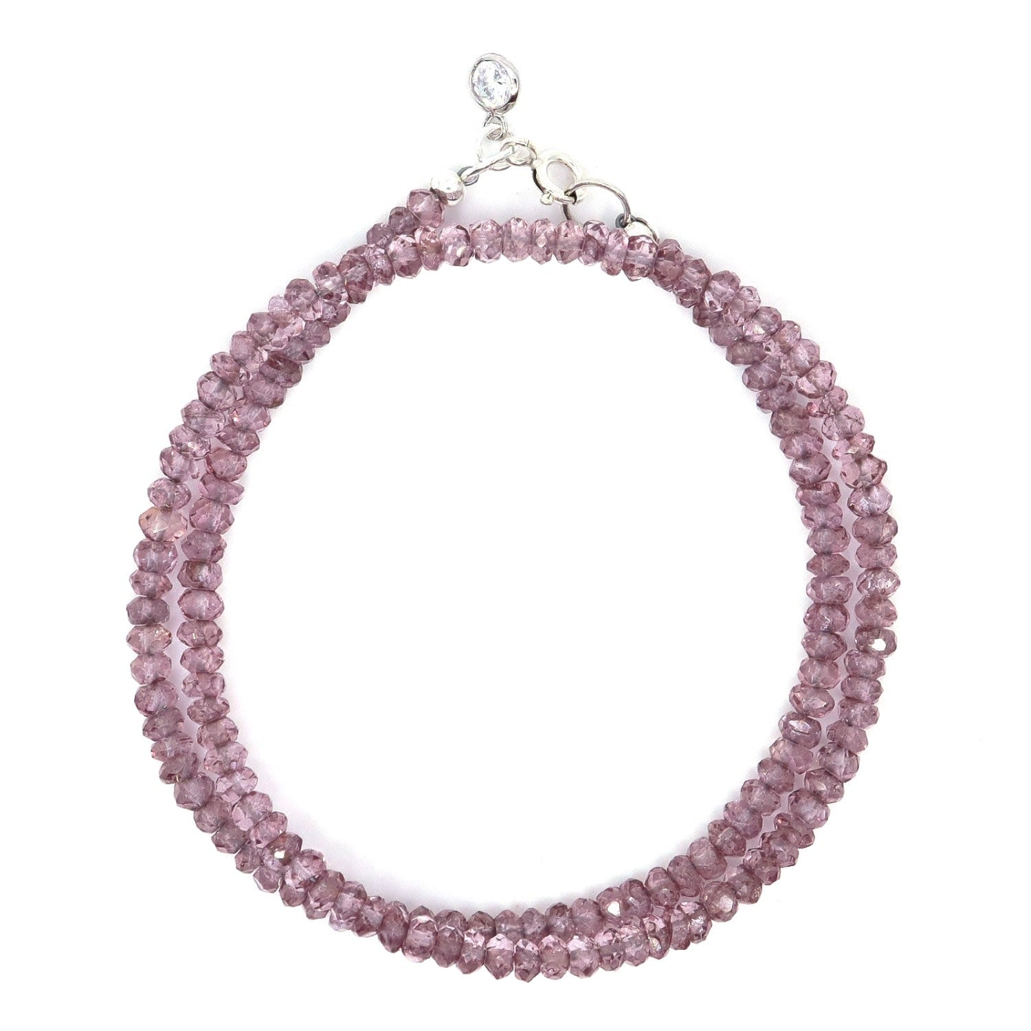 Pink Amethyst Wrap Beaded Bracelet