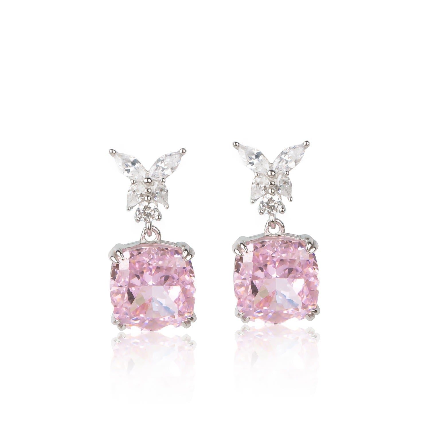 Pink Earring Silver