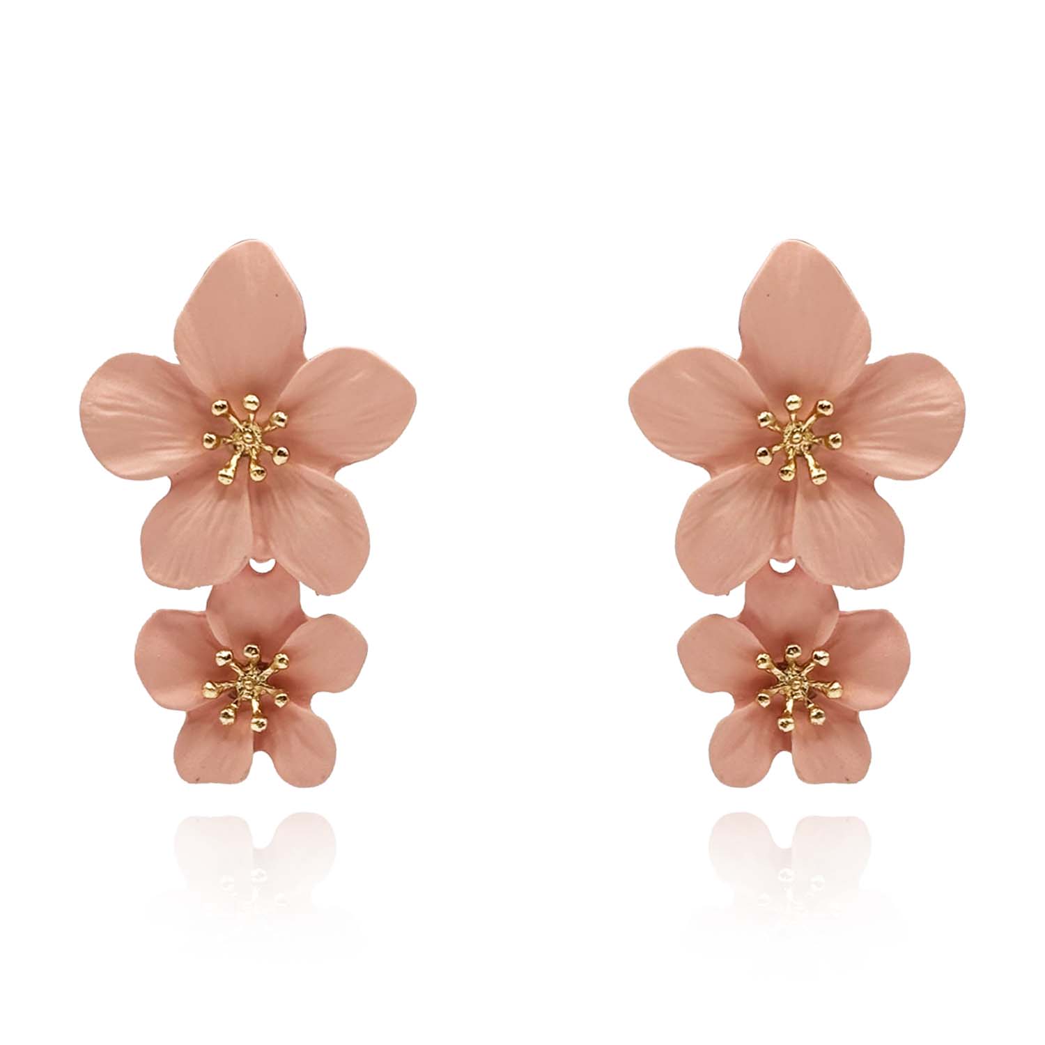 Pink Floral Earrings