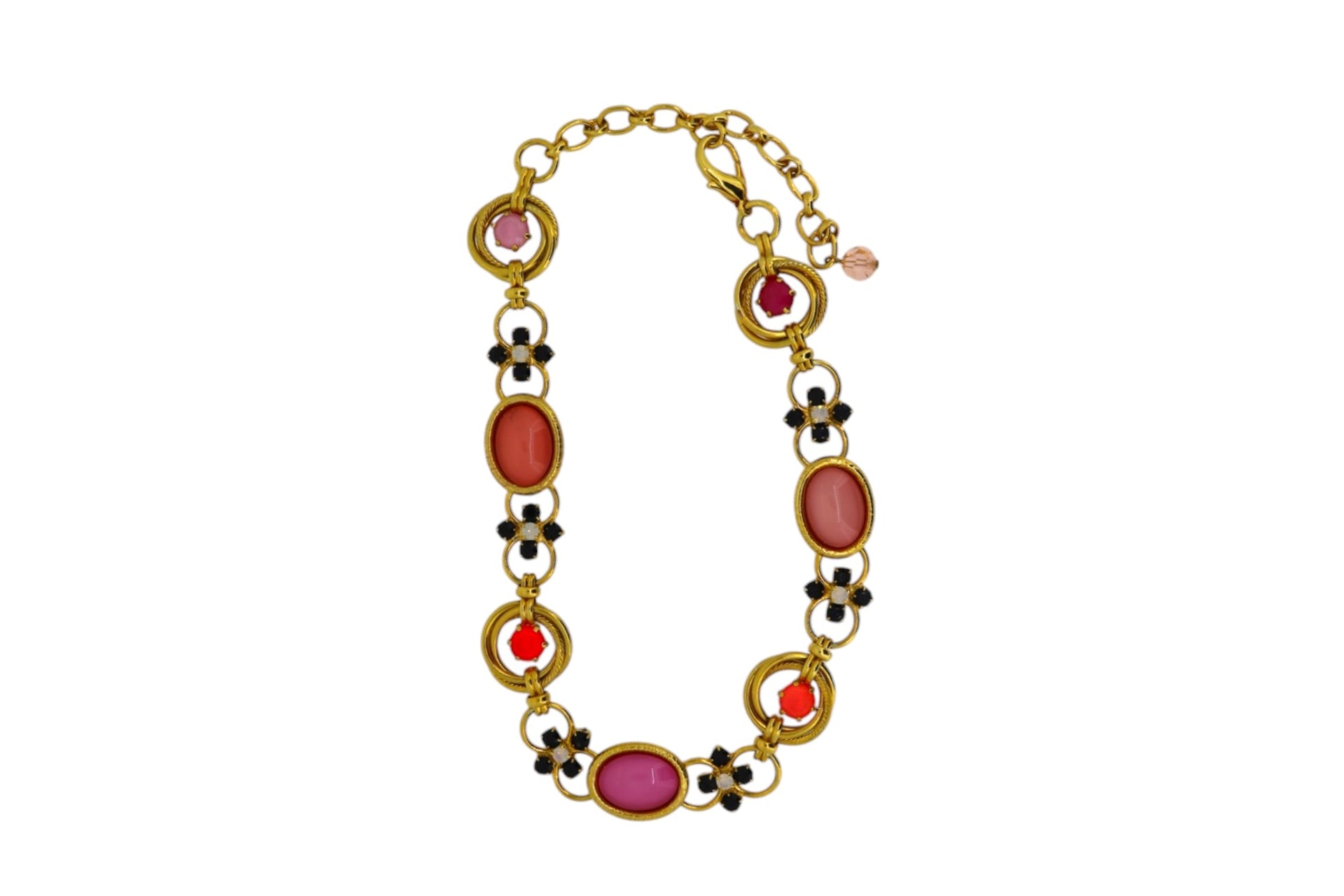 Pink Lemonade & Peach Tea Hoop Necklace