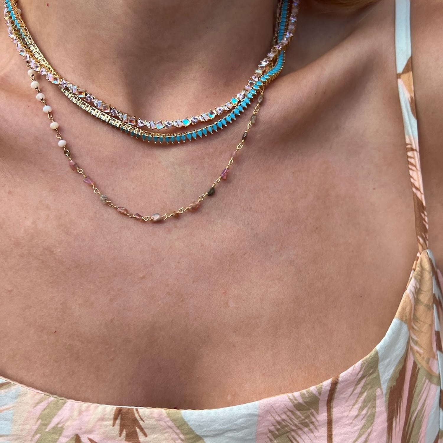 Pink Sand Opal Necklace