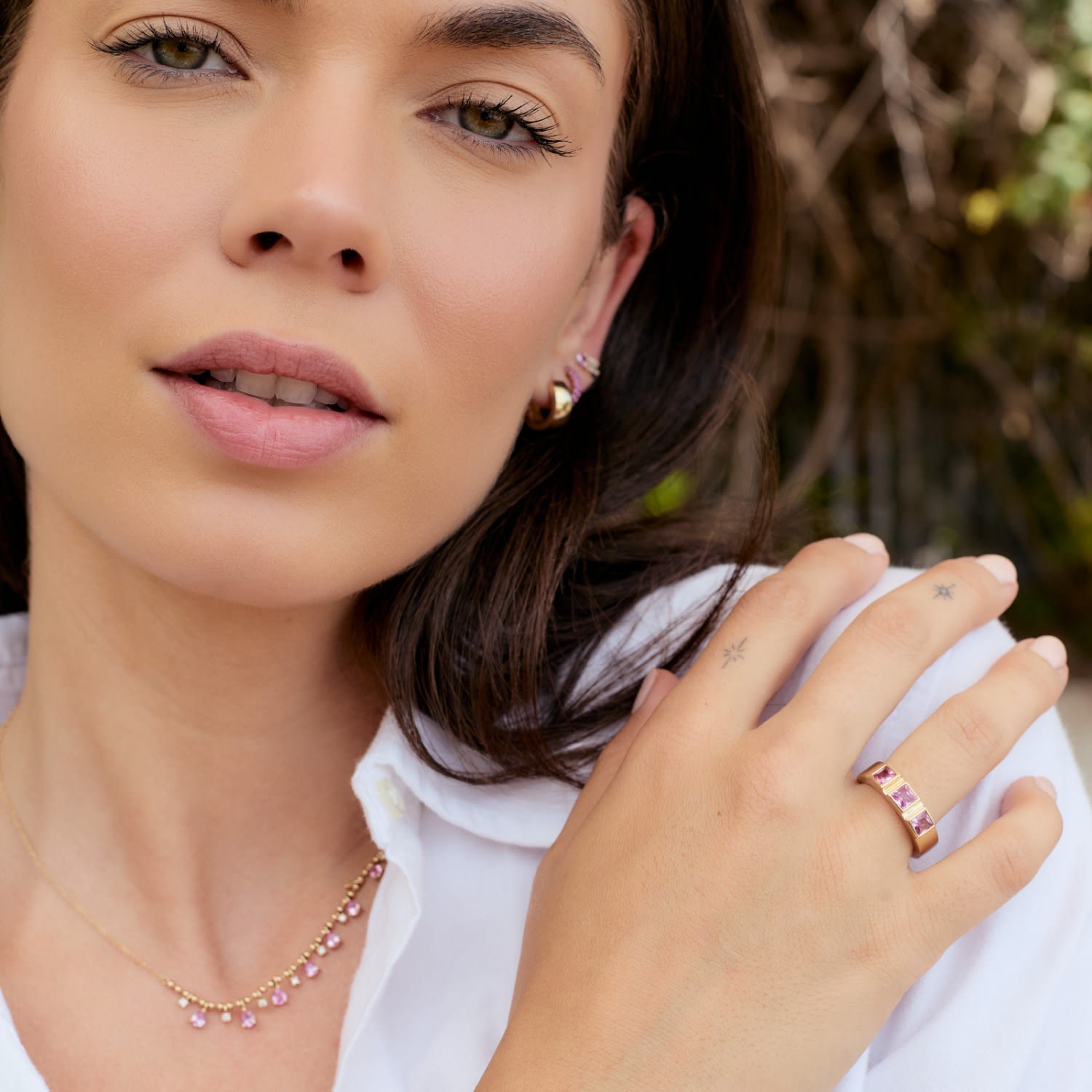 Pink Sapphire Band Ring