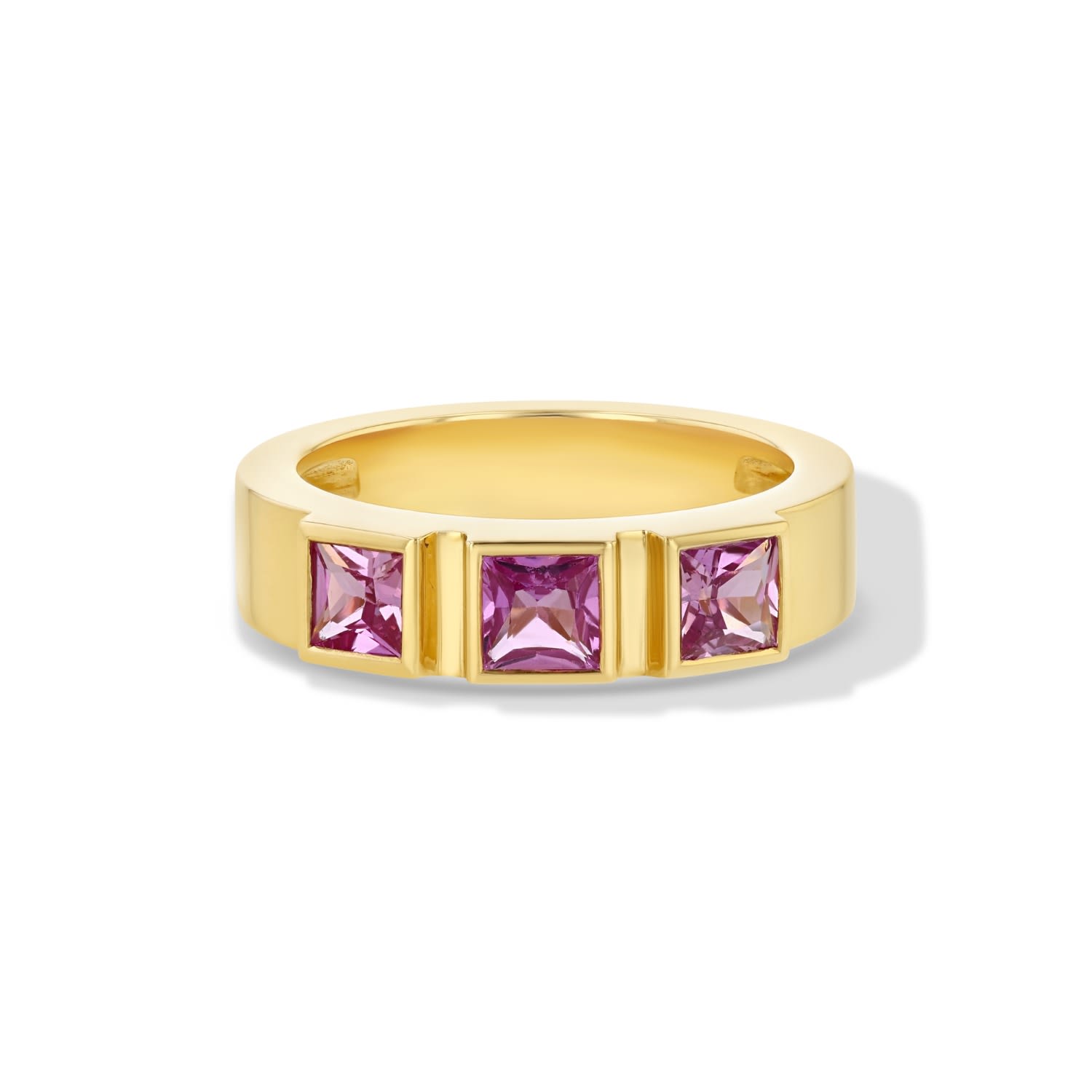 Pink Sapphire Band Ring