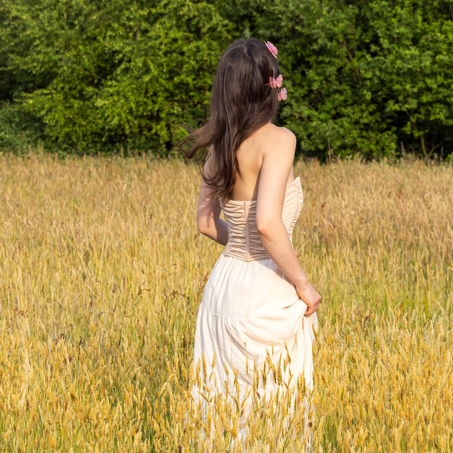 Blue Silk Butterfly Earrings Fairy Wings Goddess Jewelry Festival