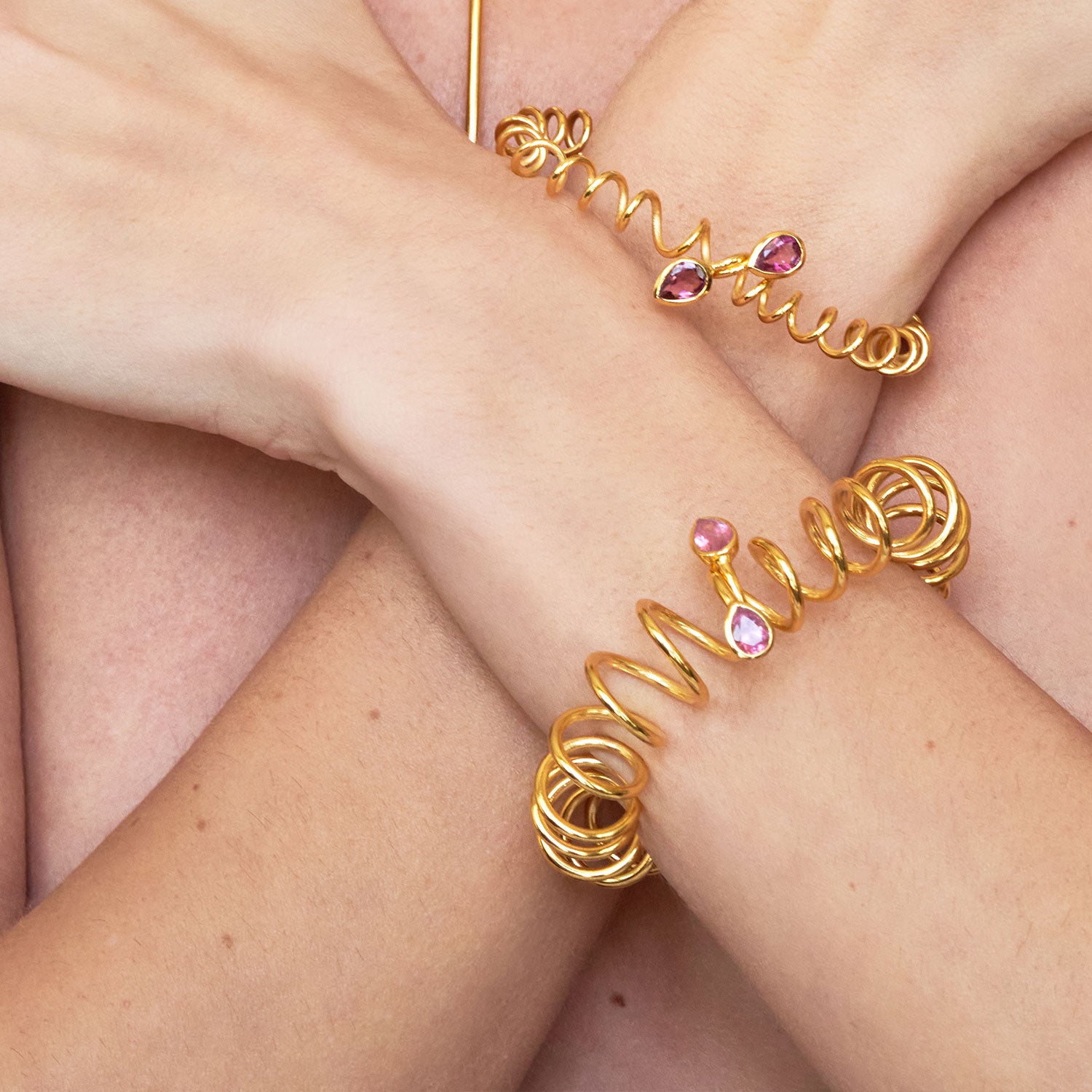 Pink Tourmaline Cuff Bracelet