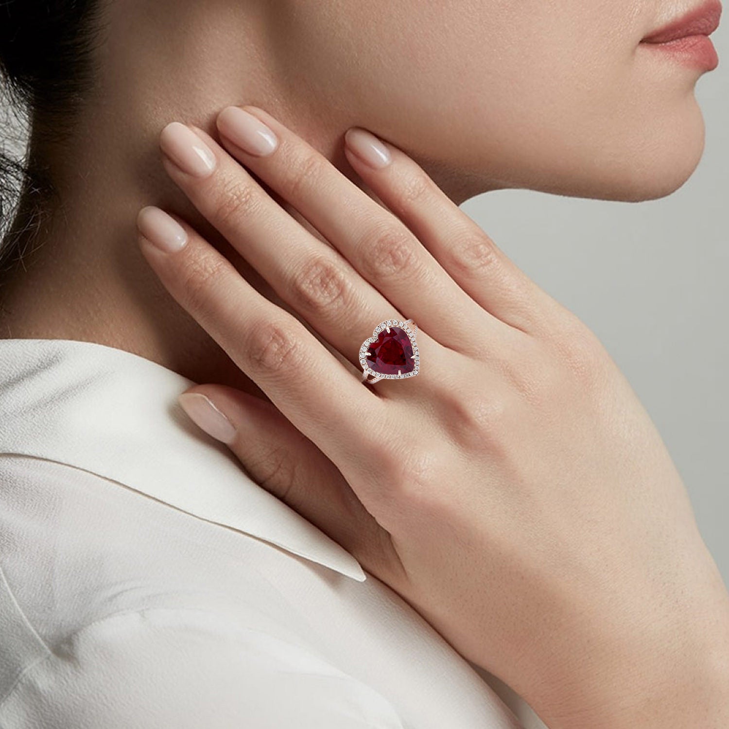 Pink Tourmaline Gemstone & Diamond Cocktail Ring In Rose Gold
