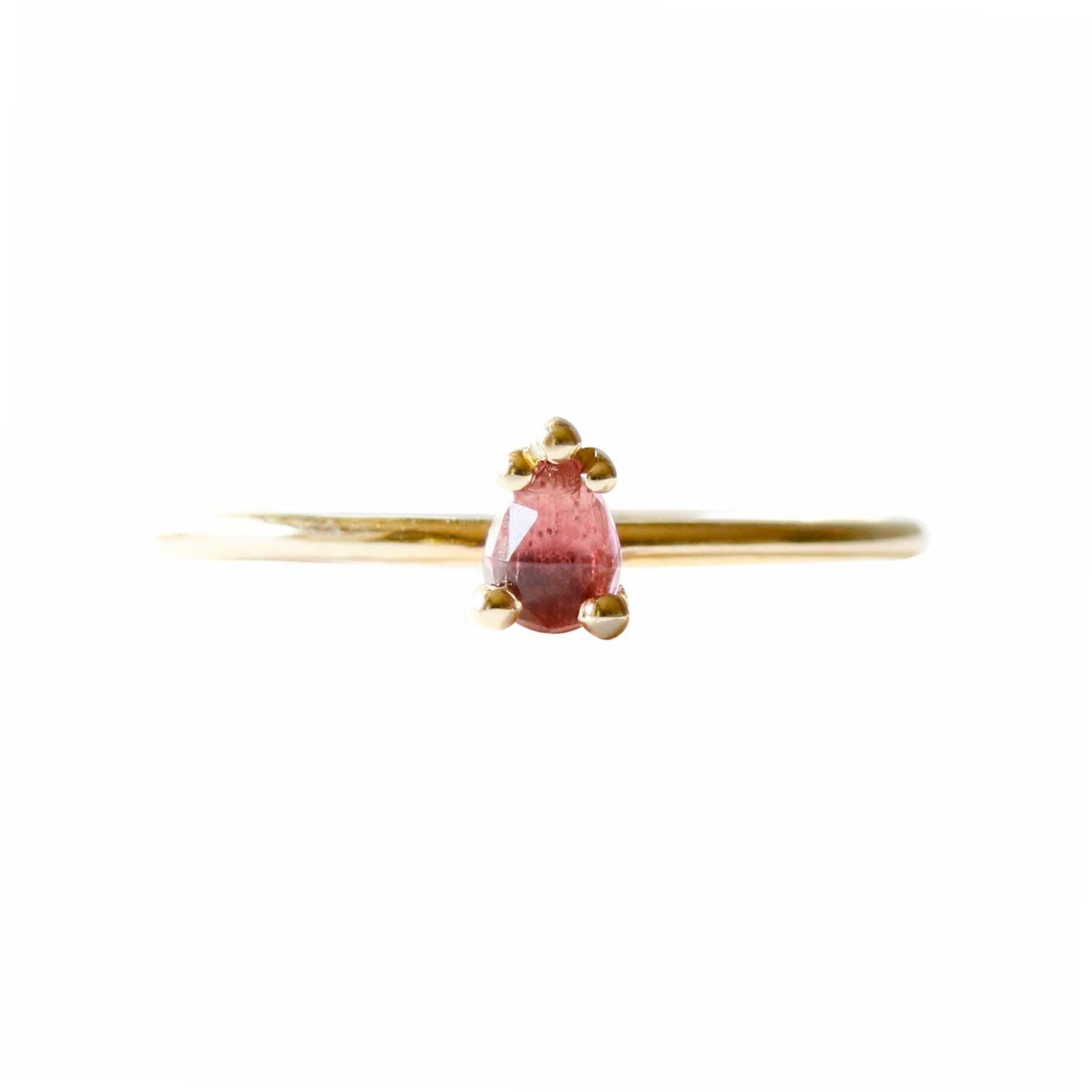 Pink Tourmaline Ring - Gold