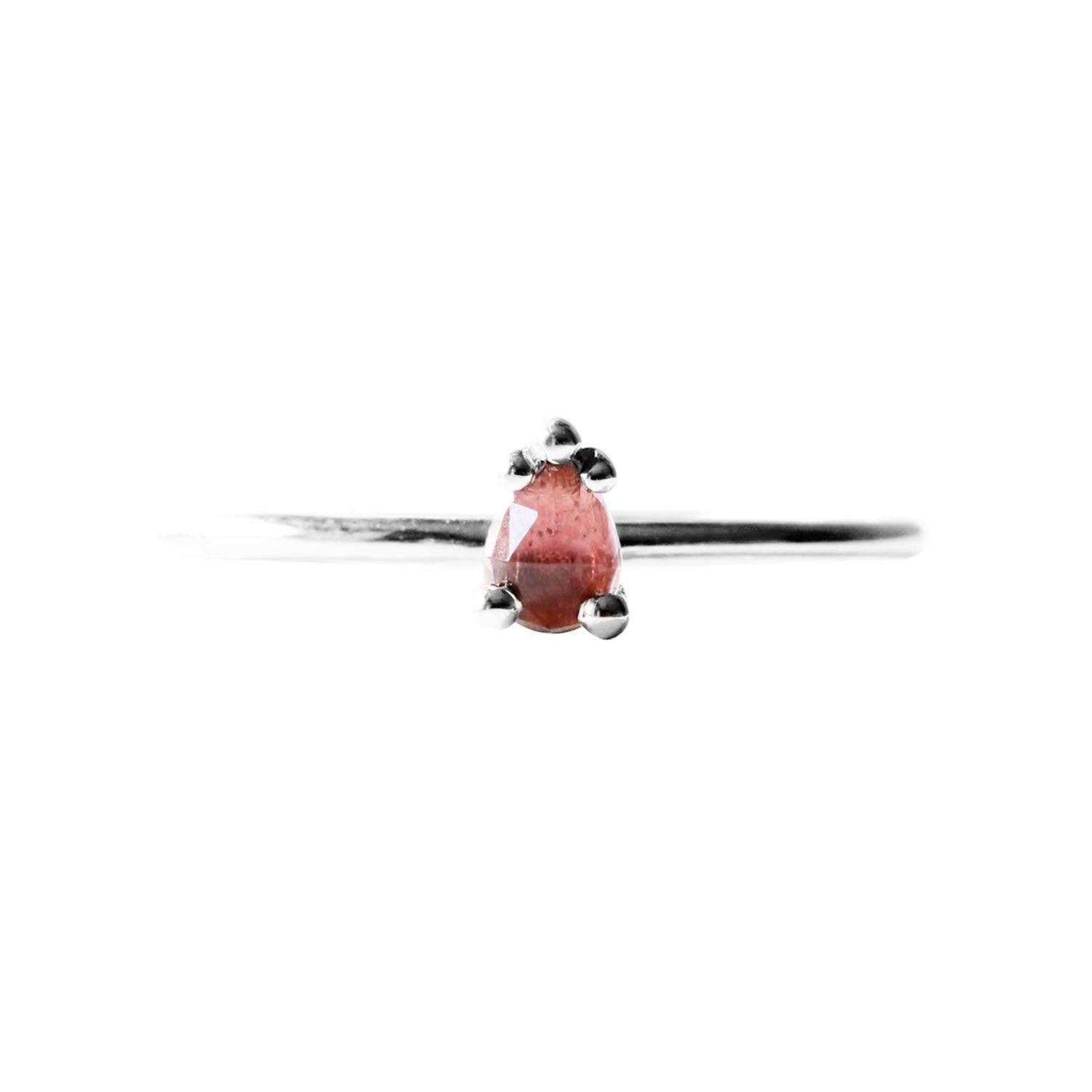 Pink Tourmaline Ring - Silver