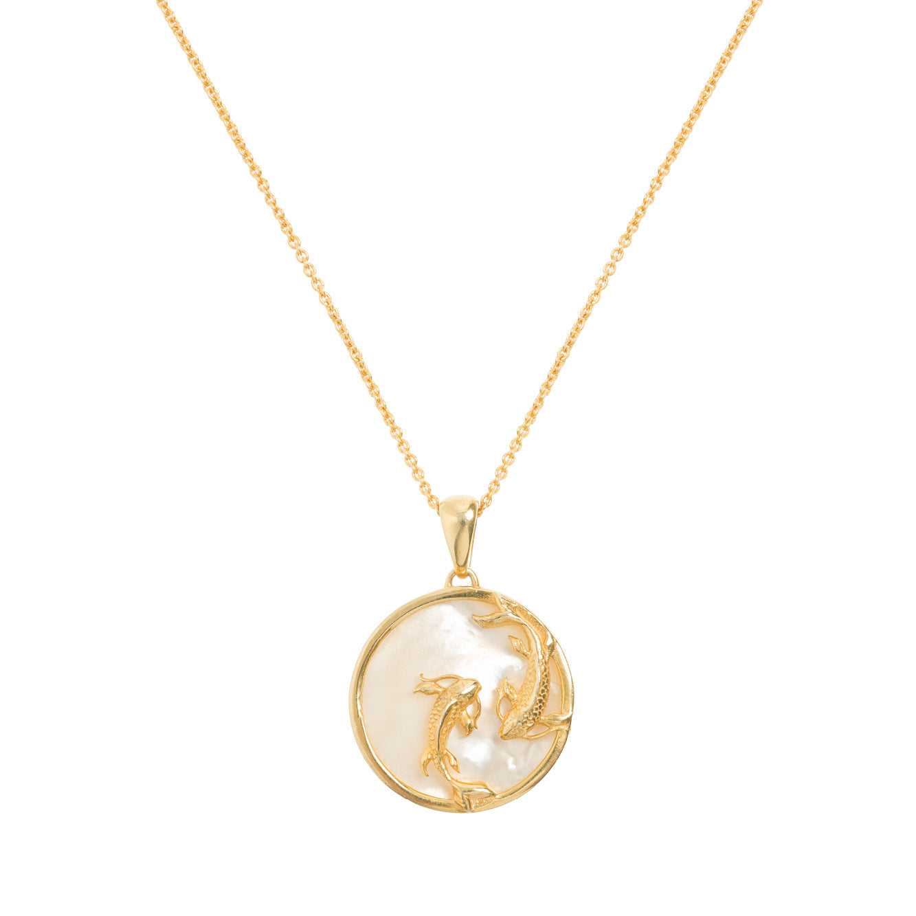 Pisces, Gold Zodiac Necklace