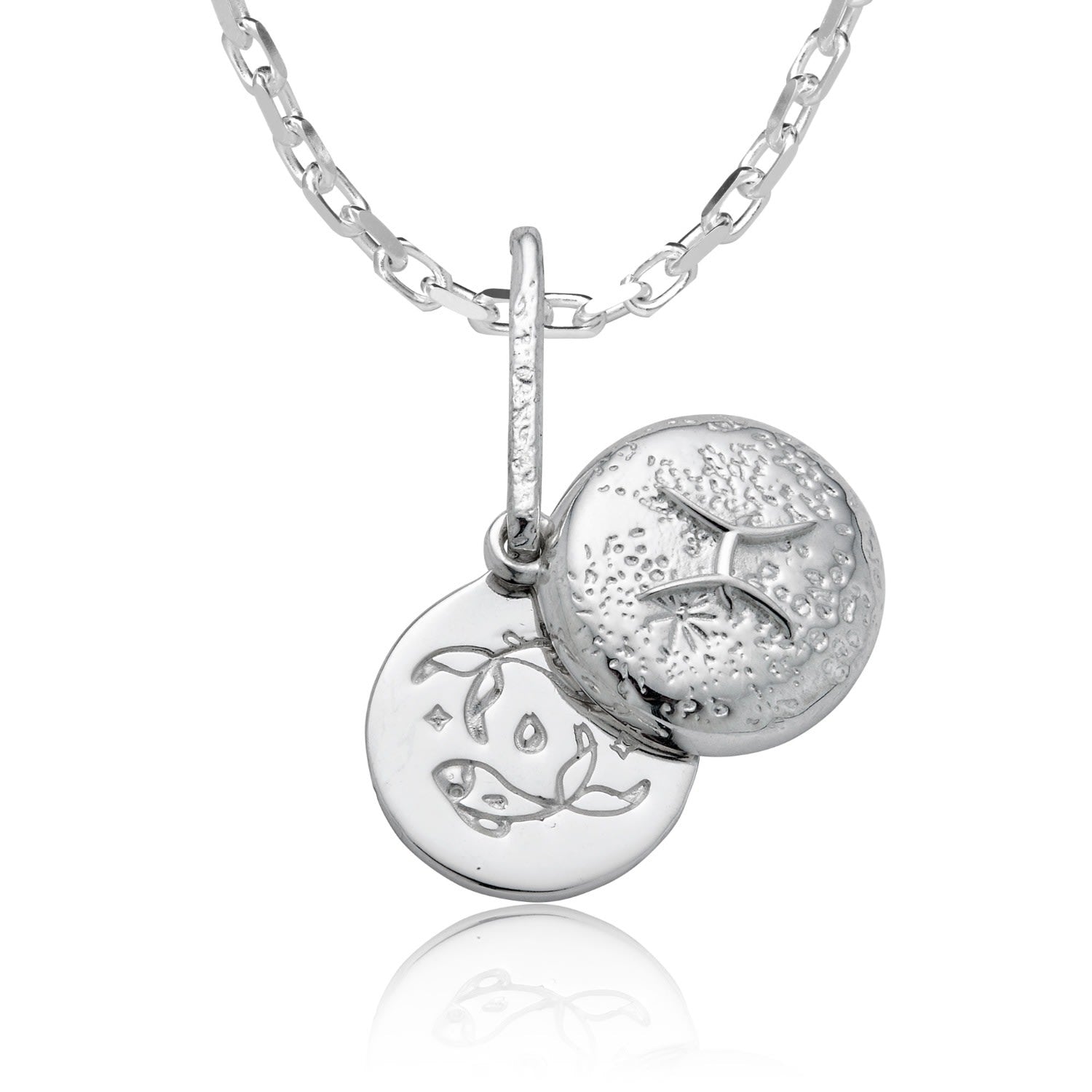 Pisces - Zodiac Necklace In Sterling Silver