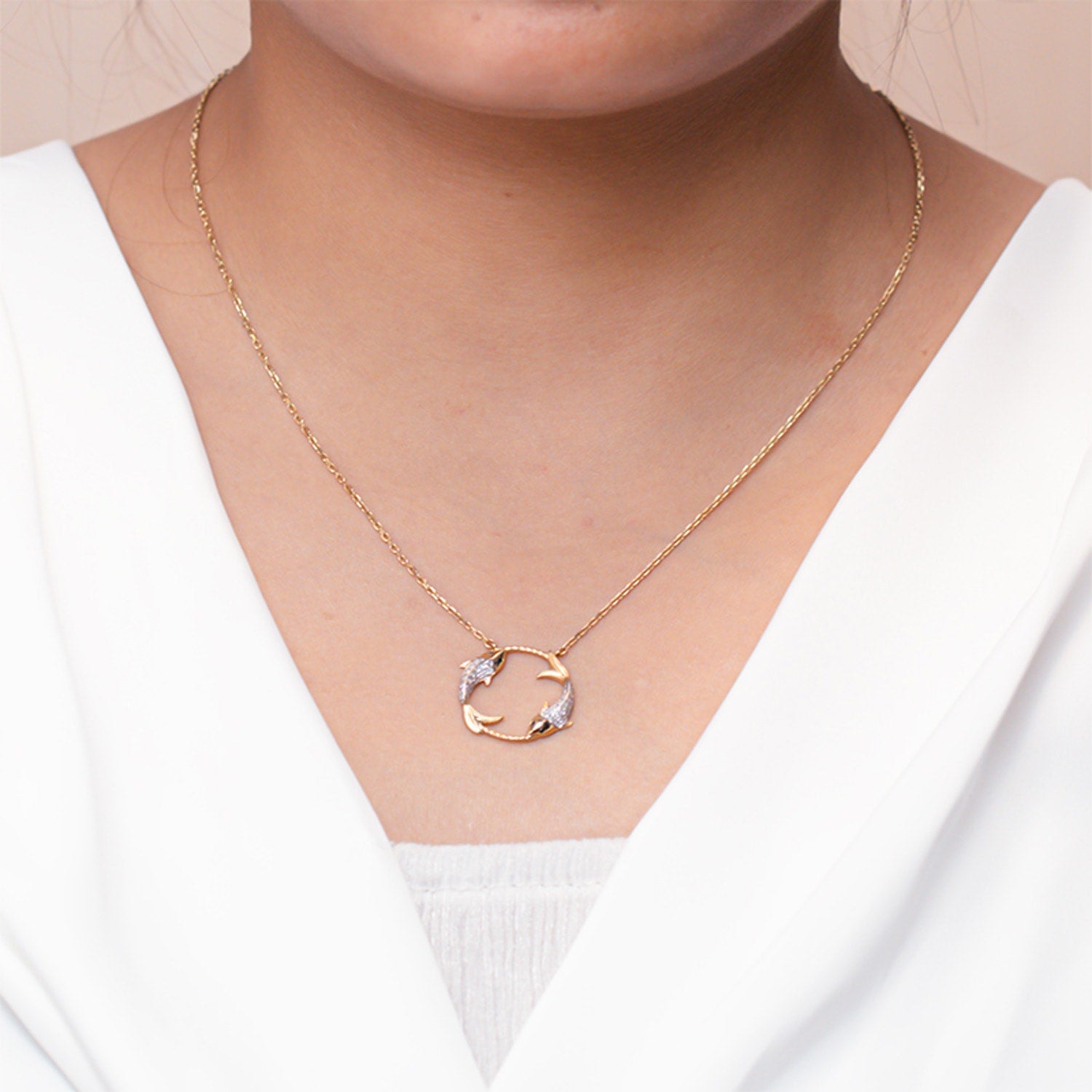 Pisces Zodiac Necklace