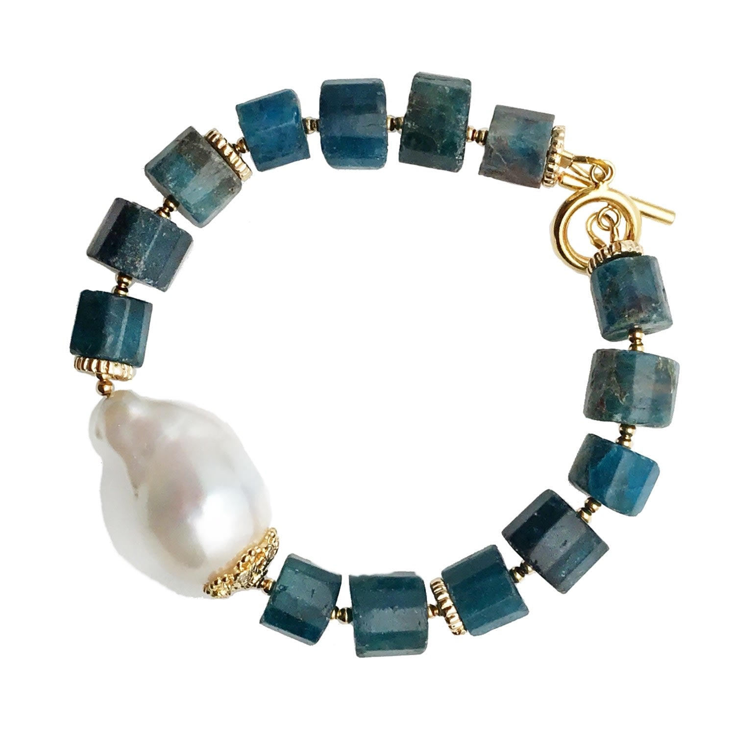 Apatite & Baroque Bracelet