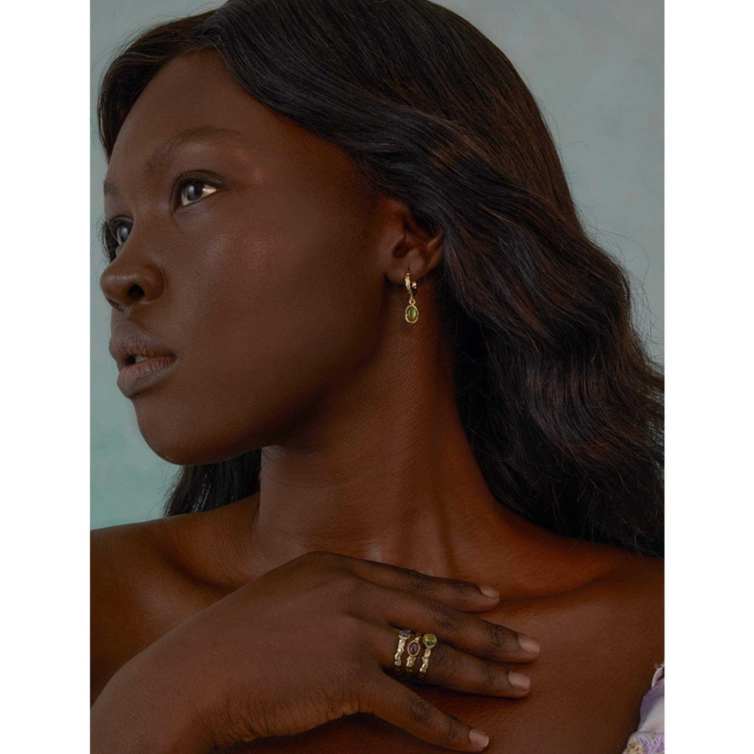 Cosmo Gold-Plated Rhodolite Ring